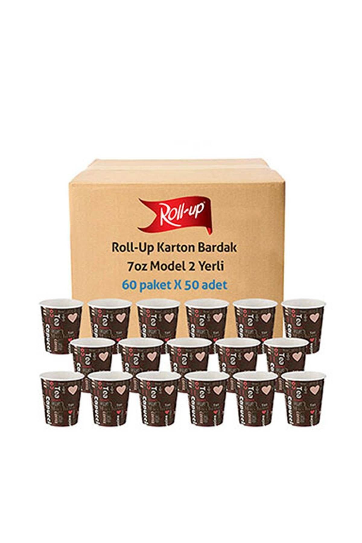 supertrend Süpertrend Roll-up Karton Bardak 7 Oz Cafe Baskılı Kahverengi 3000 Adet