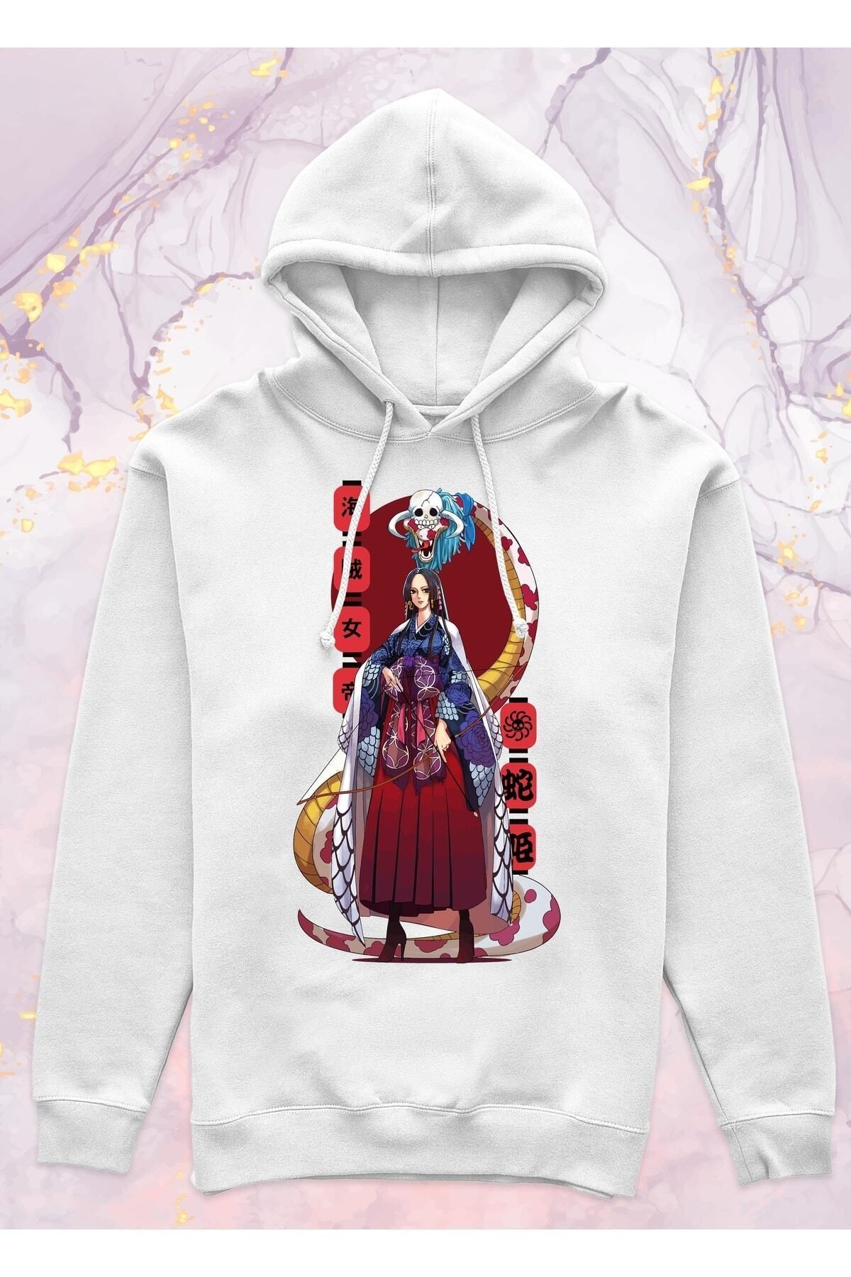 Pisa Art One Piece - Boa Hancock - Cepsiz Kapüşonlu Sweatshirt