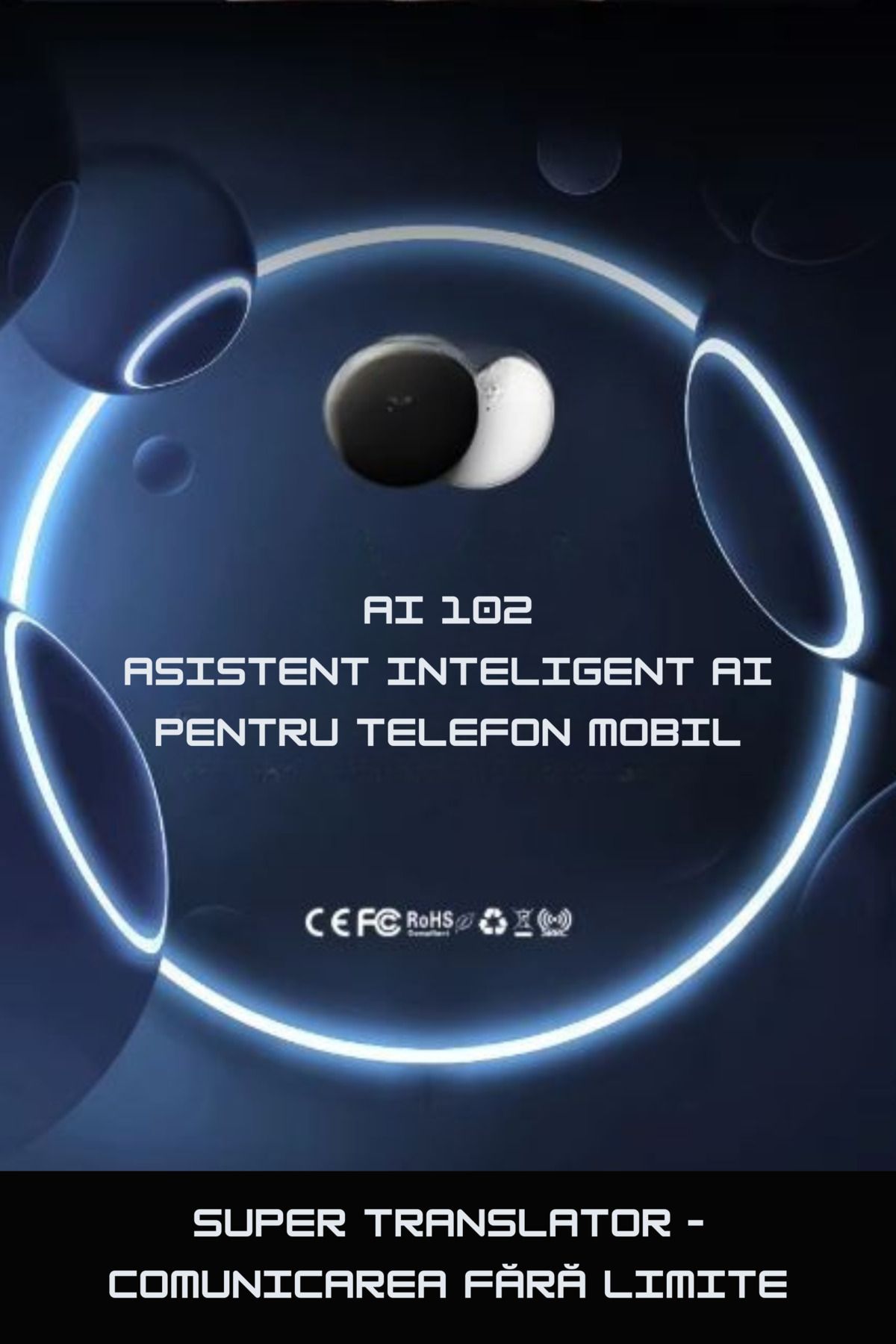 clickzu-Clickzu assistant for phone, magnetic attachment, translation 50+ languages: text/voice/images, summaries 6