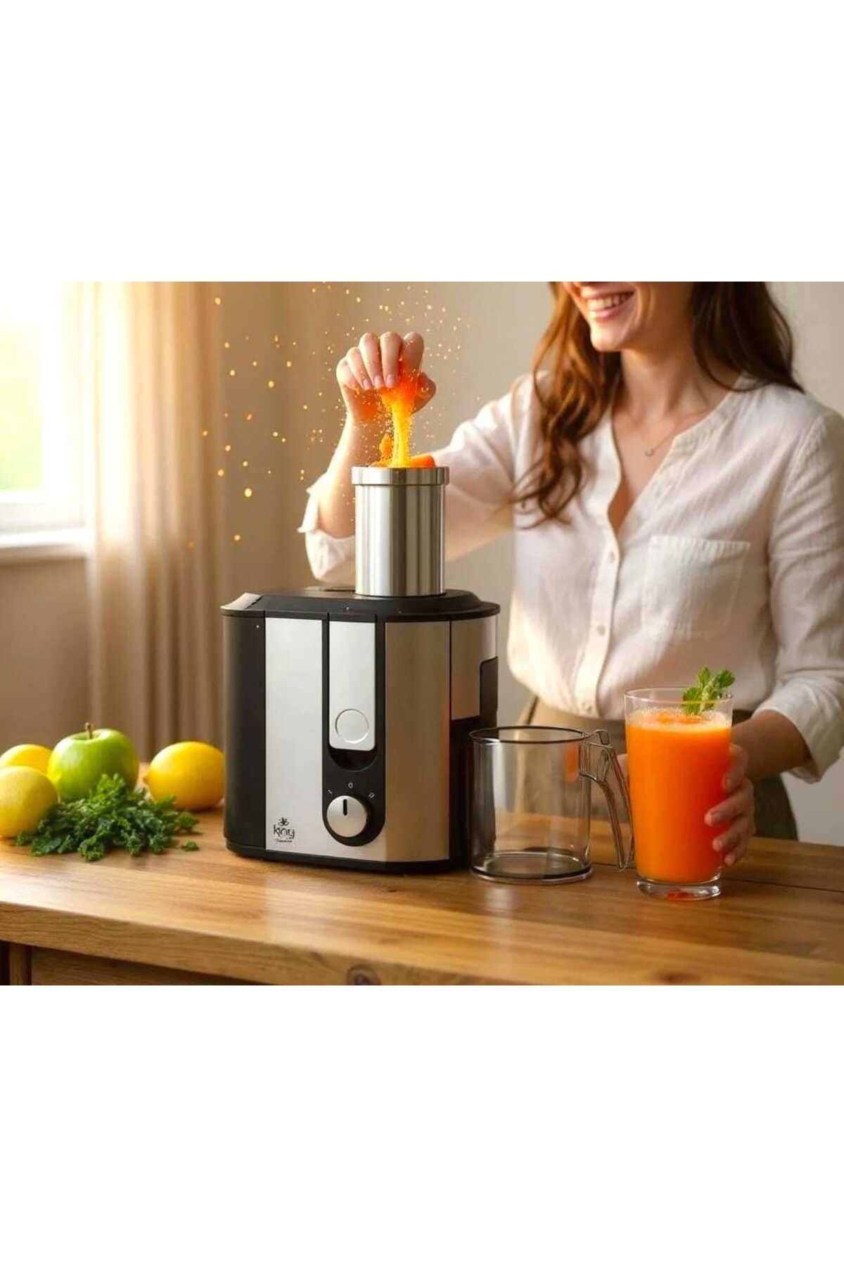 King Katı Meyve Sıkacağı 800W 2Lt. Paslanmaz Çelik Gövde FRESHIO KKM1172