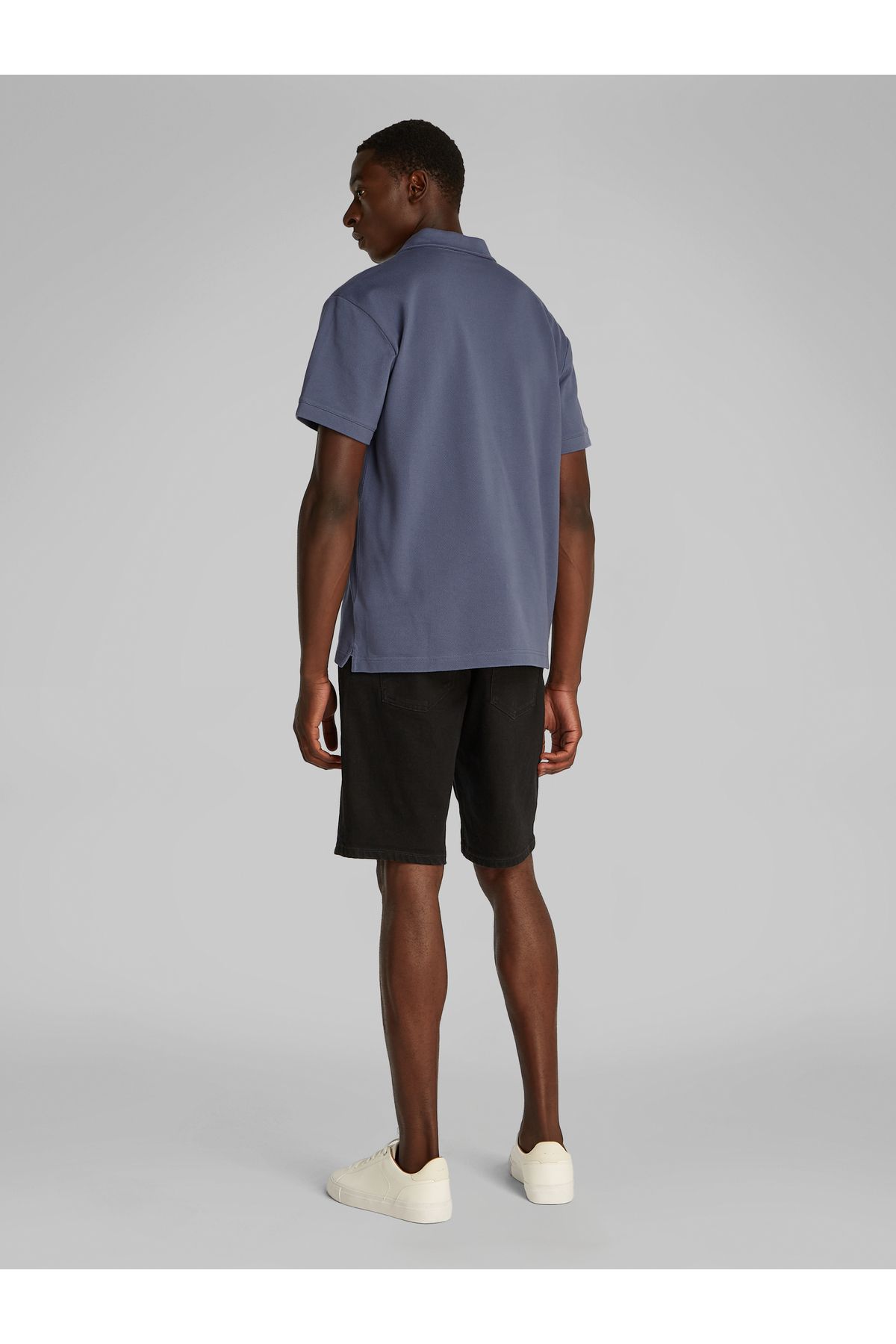 Calvin Klein-Calvin Klein Men Grisaille Woven Label Short Sleeve Polo T-Shirt 4