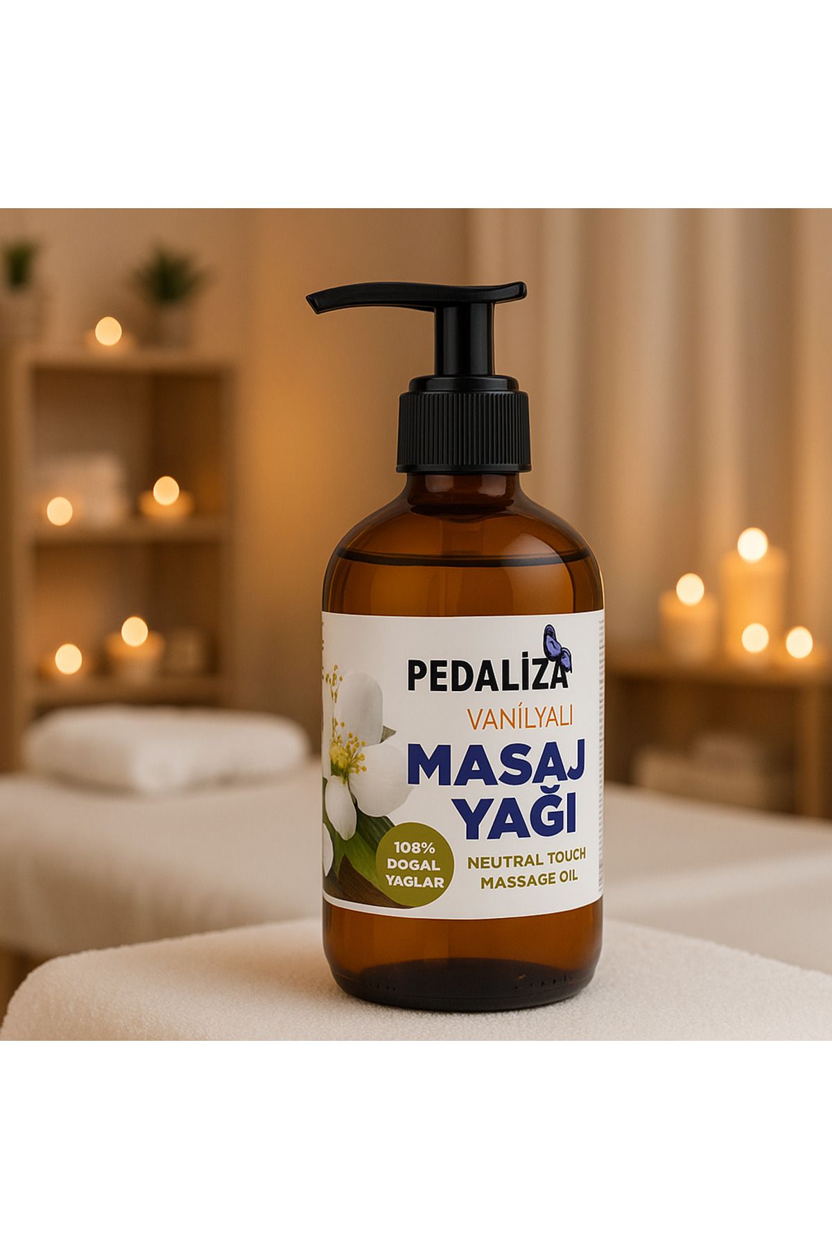 pedaliza Vanilyalı Masaj Yağı 500 ml – Spa & Aromaterapi Serisi