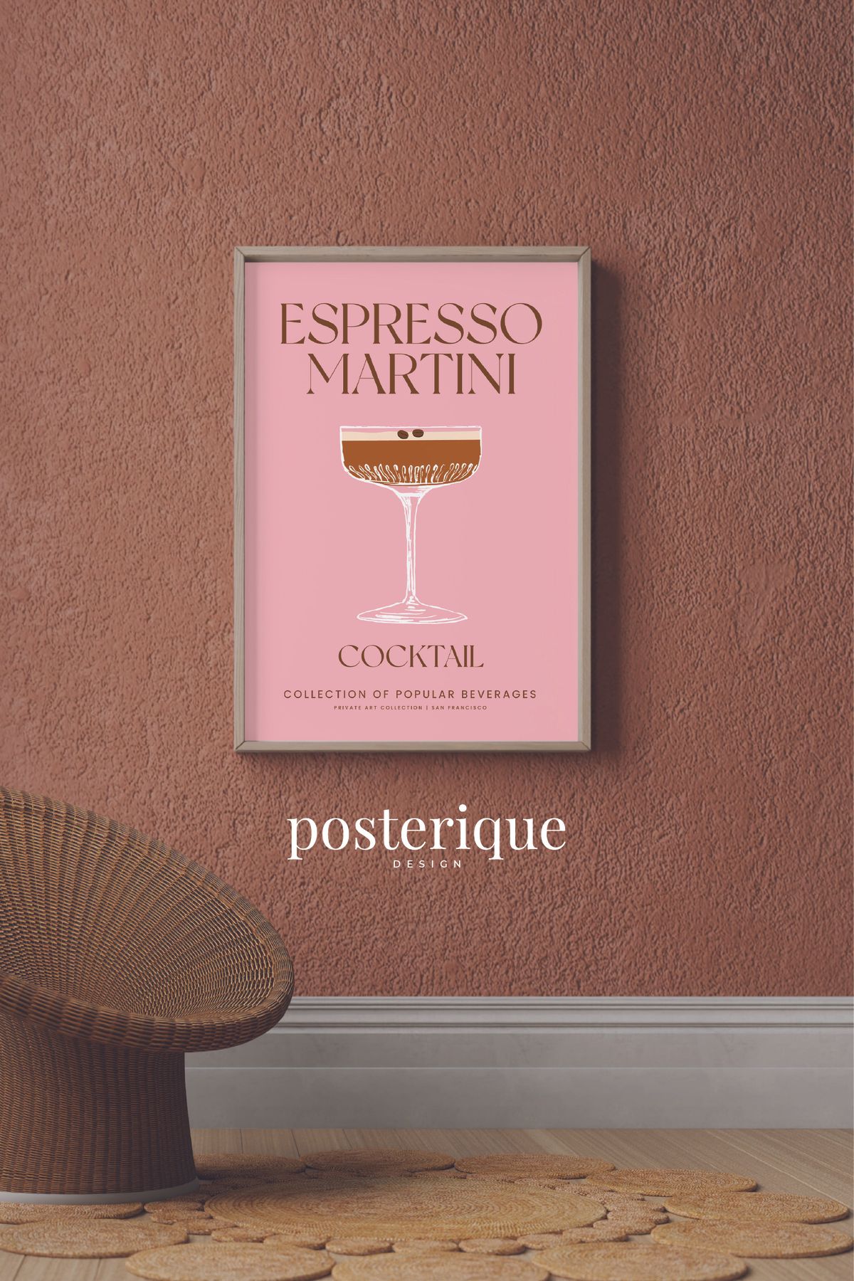 posterique espresso martini çerçevesiz poster tablo