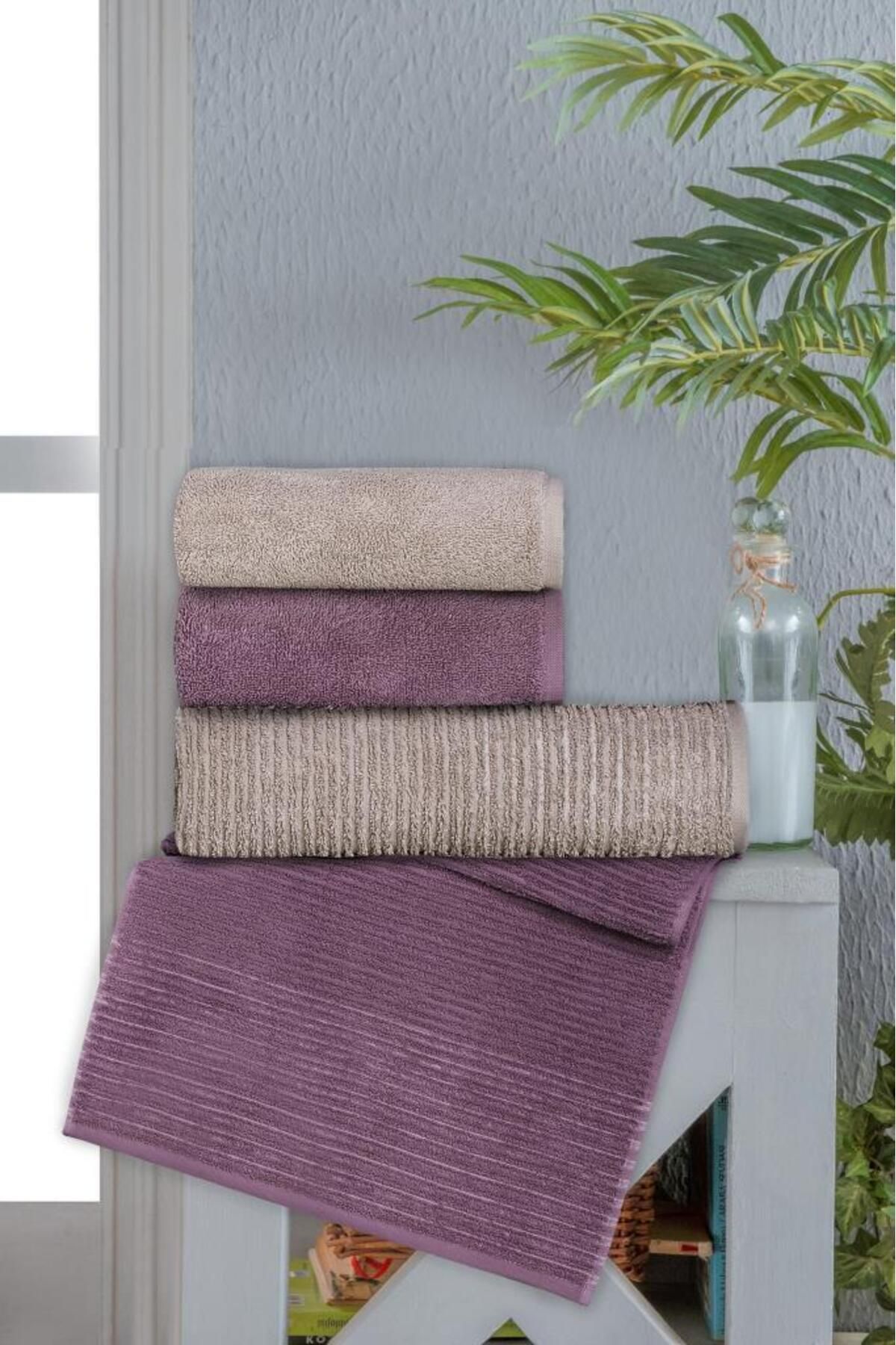 merland benvecocuk Jakarlı 4´lü 50x90 El Havlusu Lisa V2