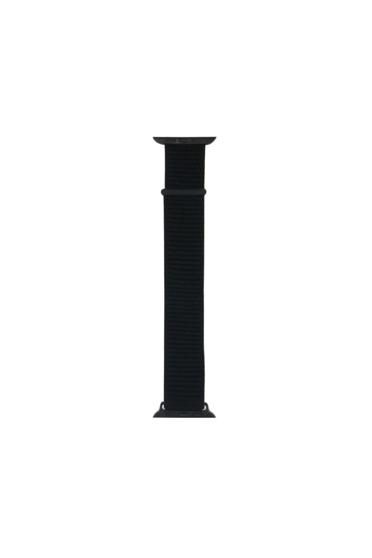 Kılıfist Watch 7 41mm Kordon Band-03 Serisi Hasır Strap Kayış-Koyu Siyah