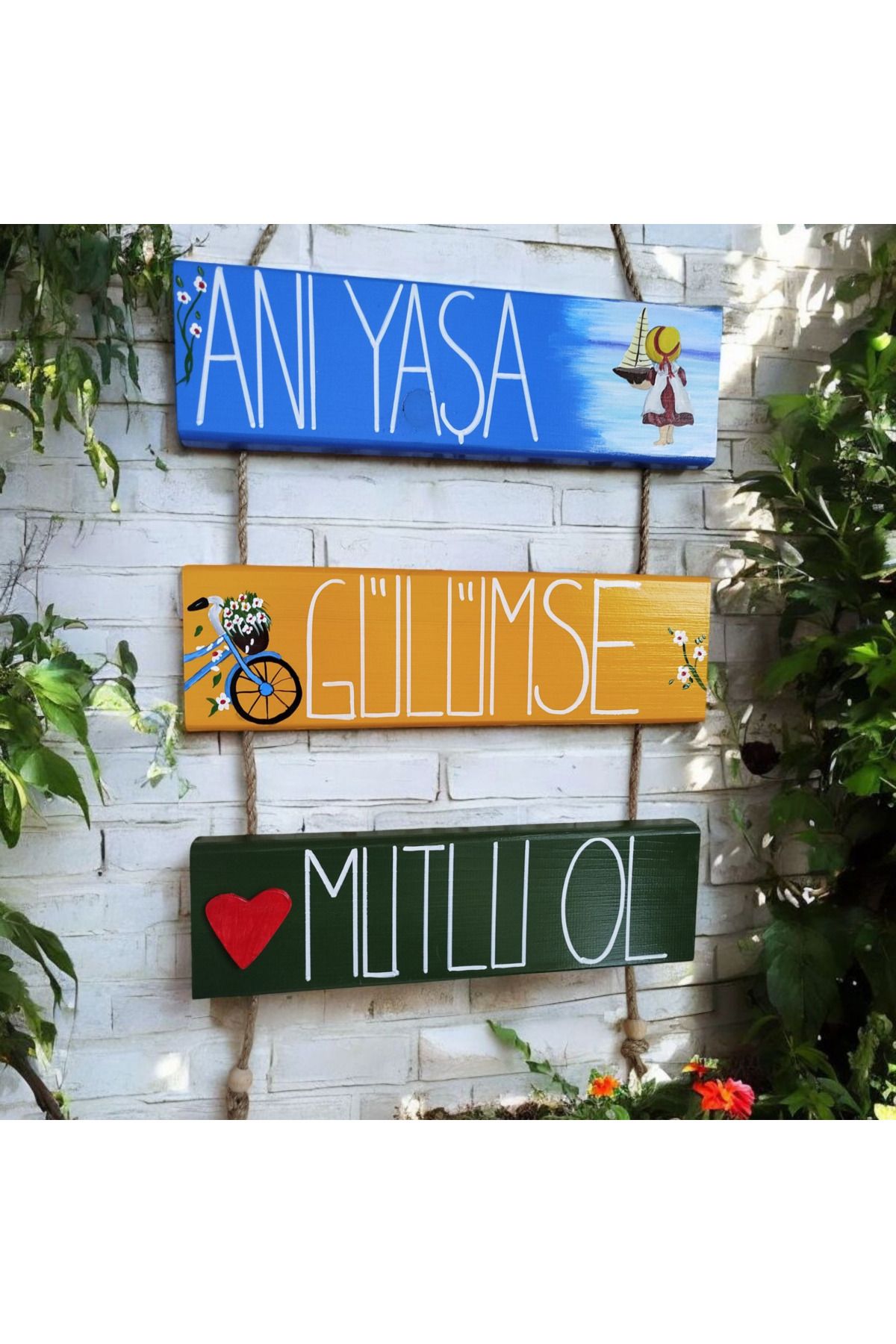 dükkanı hayalim Bahçe Süsü Duvar Süsü Balkon Süsü Dekorasyon Teras Kapı Süsü Mutfak Süsü Hediyelik Eşya Ölçü 60*30