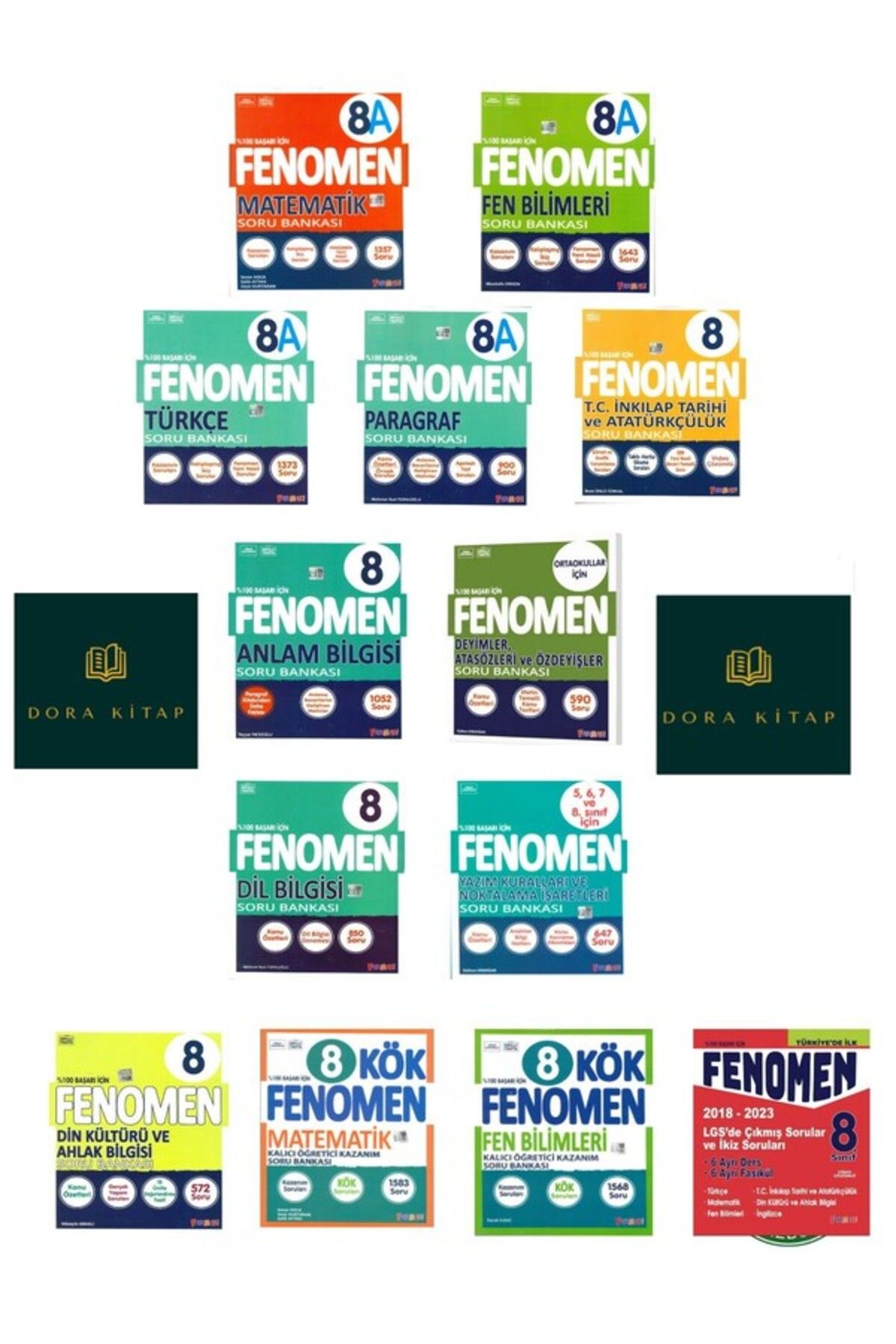 Fenomen Yayıncılık 8.Sınıf Tüm Dersler Soru Bankası A Serisi Full Set