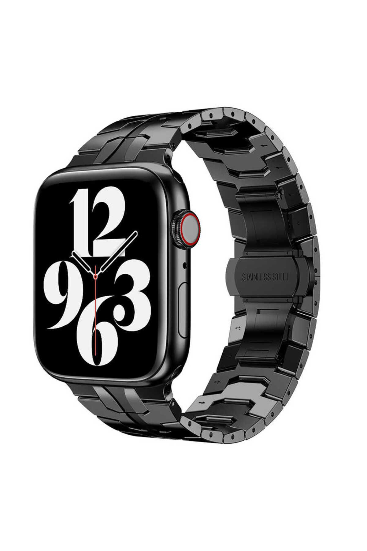 Kılıfist Watch 44mm Uyumlu KRD-63 Metal KLFS Kordon-Siyah