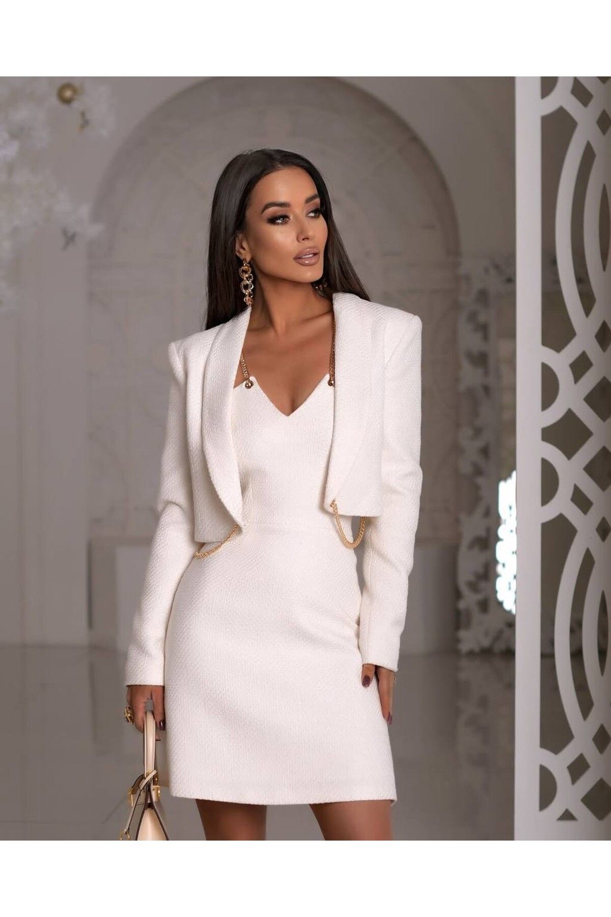 Elinmoda KADIN CEKETLİ ELBİSE TAKIM