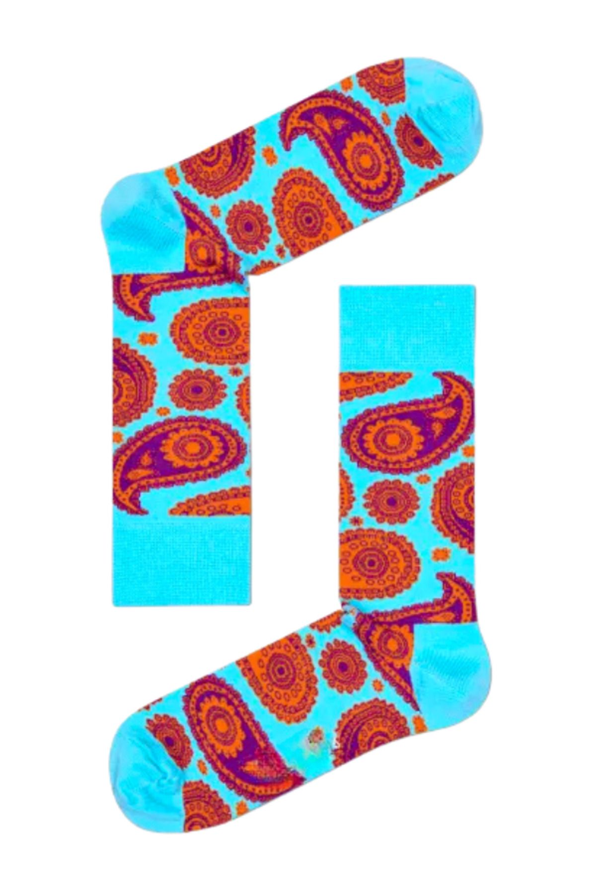 Shuttle Park Özel Seri Happy Renkli Mandala Desenli Socks Eğlenceli Rahat Tasarım Tarz Soket Dikişsiz Çoraplar