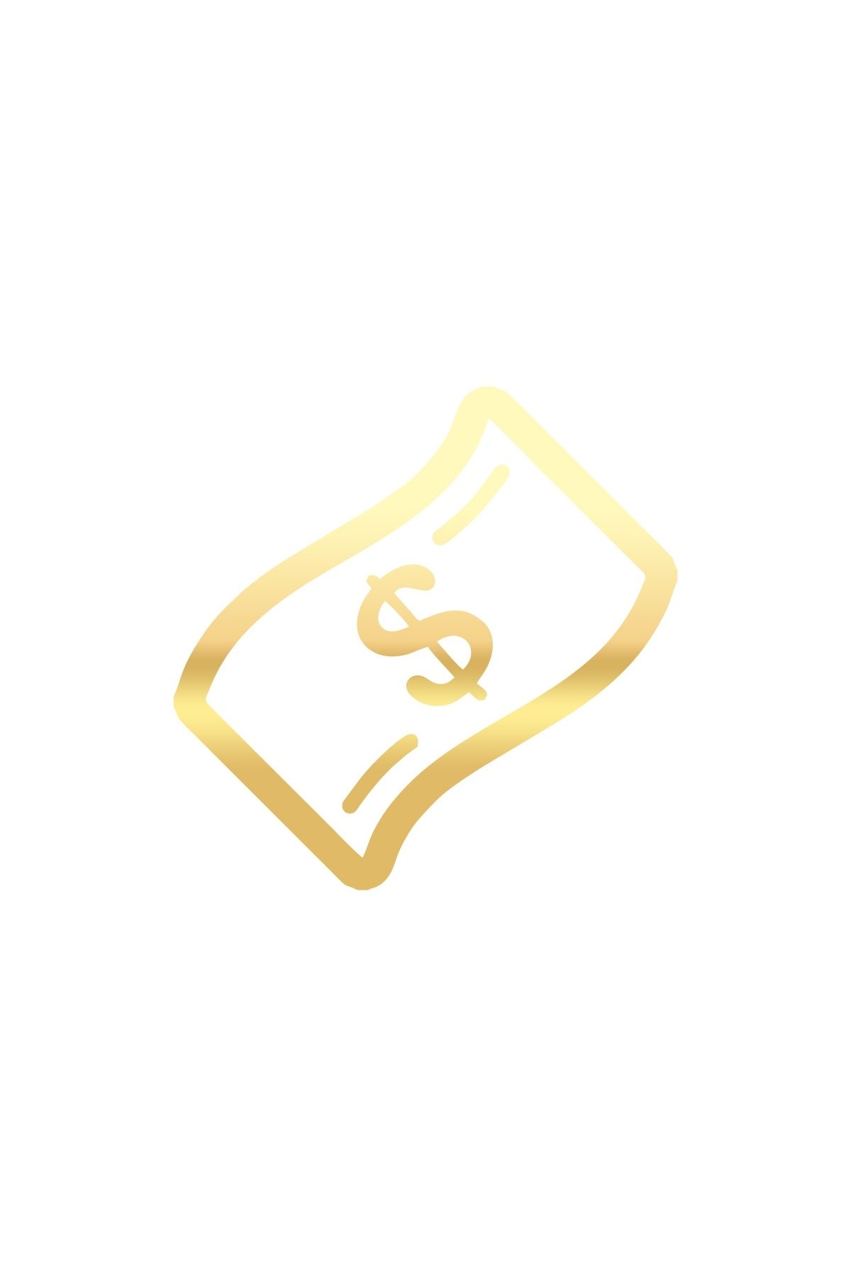 Reysa Tasarım Dolar Banknot Araba Sticker 17x17 Cm Gold
