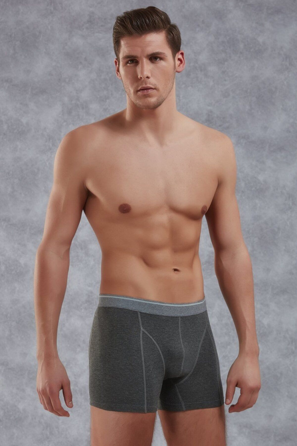 NazikEndam Dore anse Erkek Modal Antrasit Torbalı Normal Paça Boxer 1756