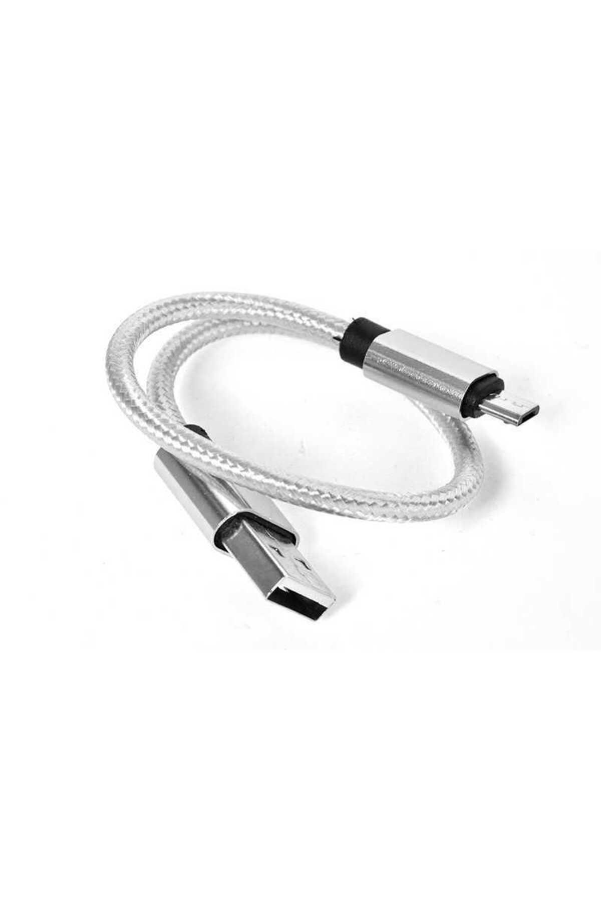 Kılıfist Gri 30 Cm Halat Micro Usb Kablo-KLFS