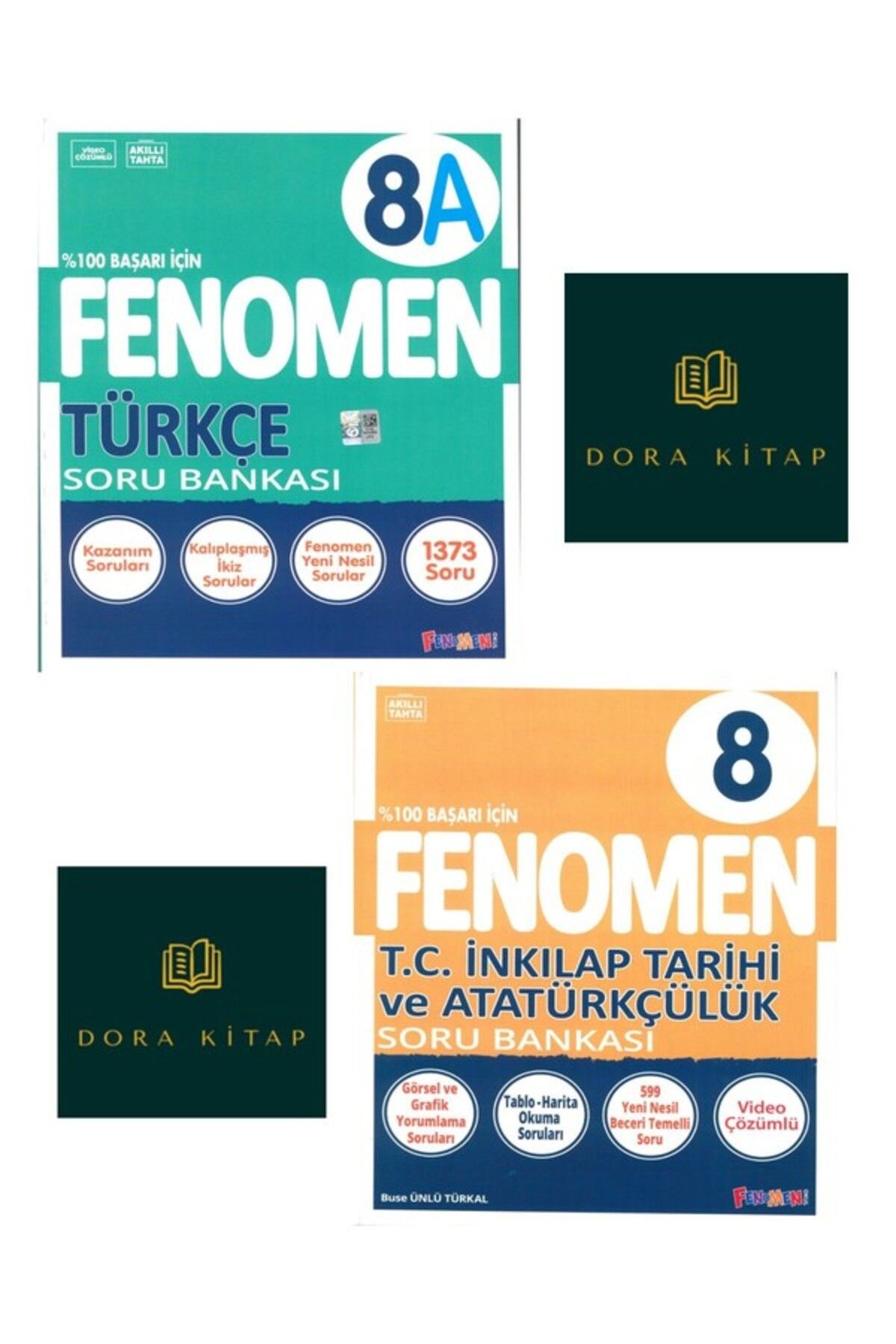 Fenomen Yayıncılık 8.Sınıf Türkçe A ve İnkılap Tarihi Soru Bankası Seti