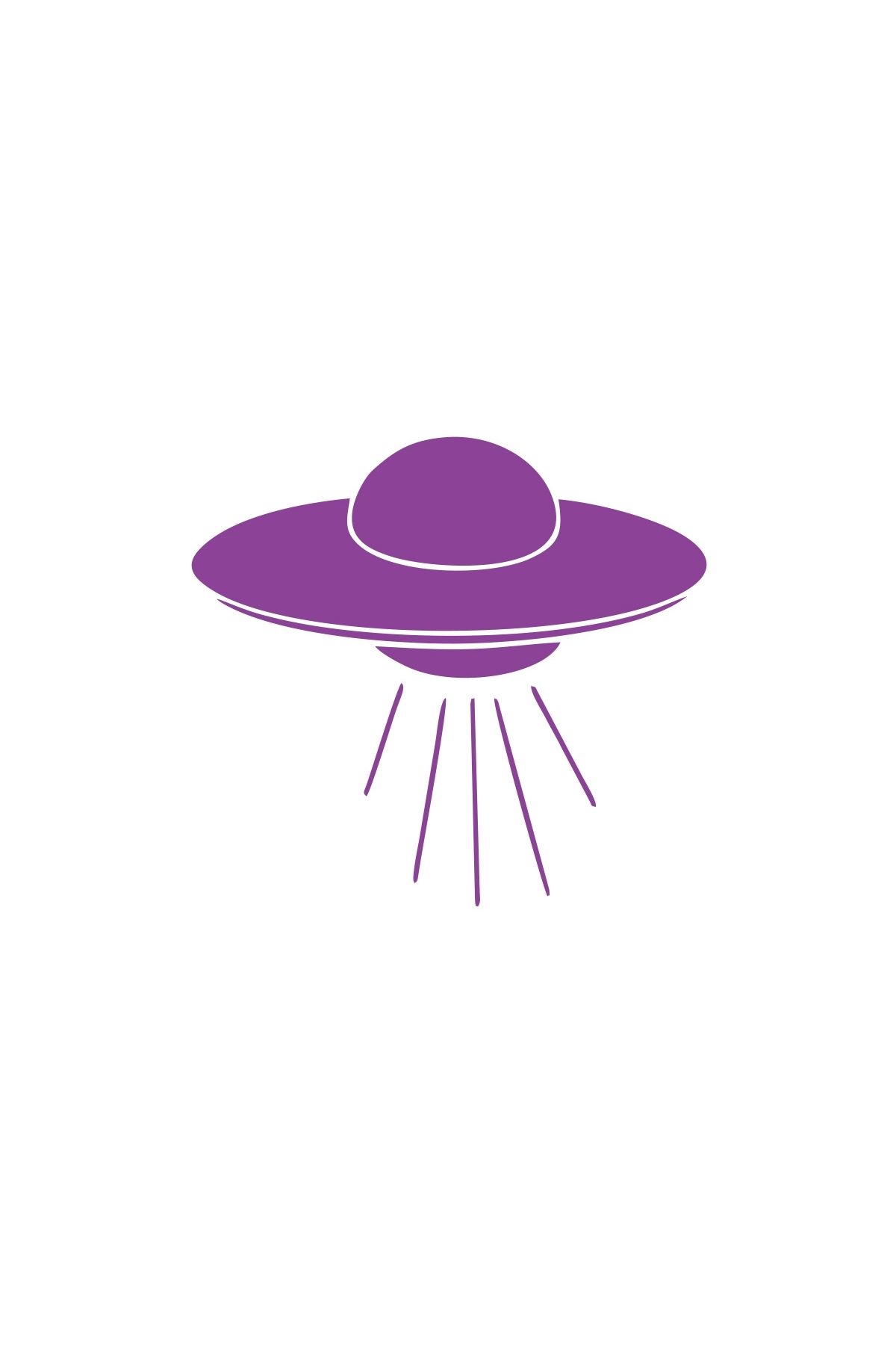 Reysa Tasarım Ufo Araba Sticker 17x17 Cm Mor