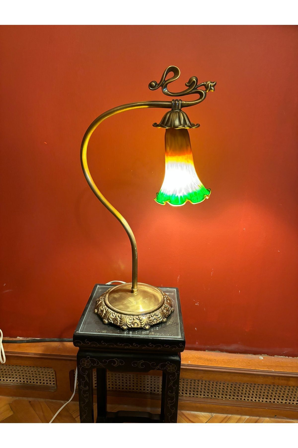 SerenityHaven avrupa pirinç abajur - 50 cm boyunda
