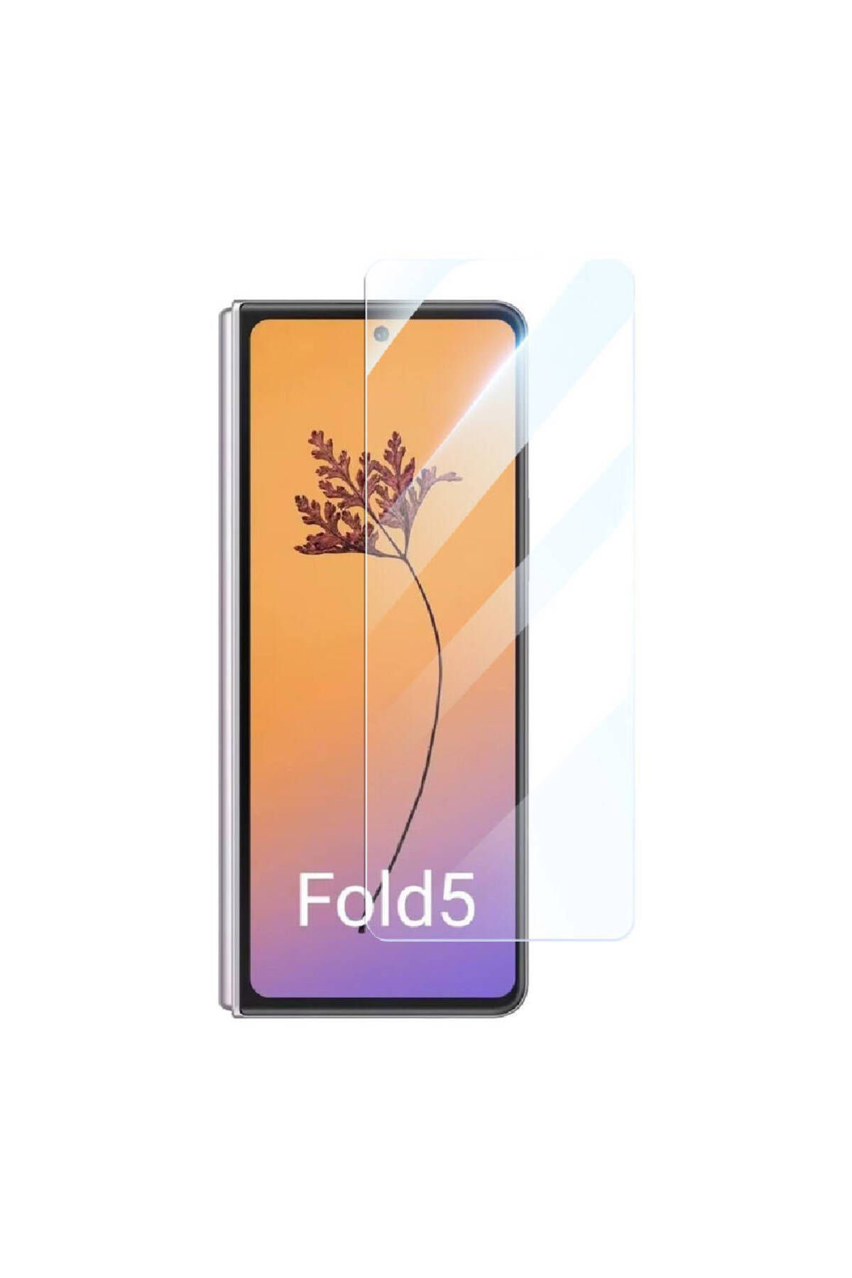 Kılıfist Galaxy Z Fold 5 Uyumlu KLFS Etnaa Şeffaf Cam Ekran Koruyucu