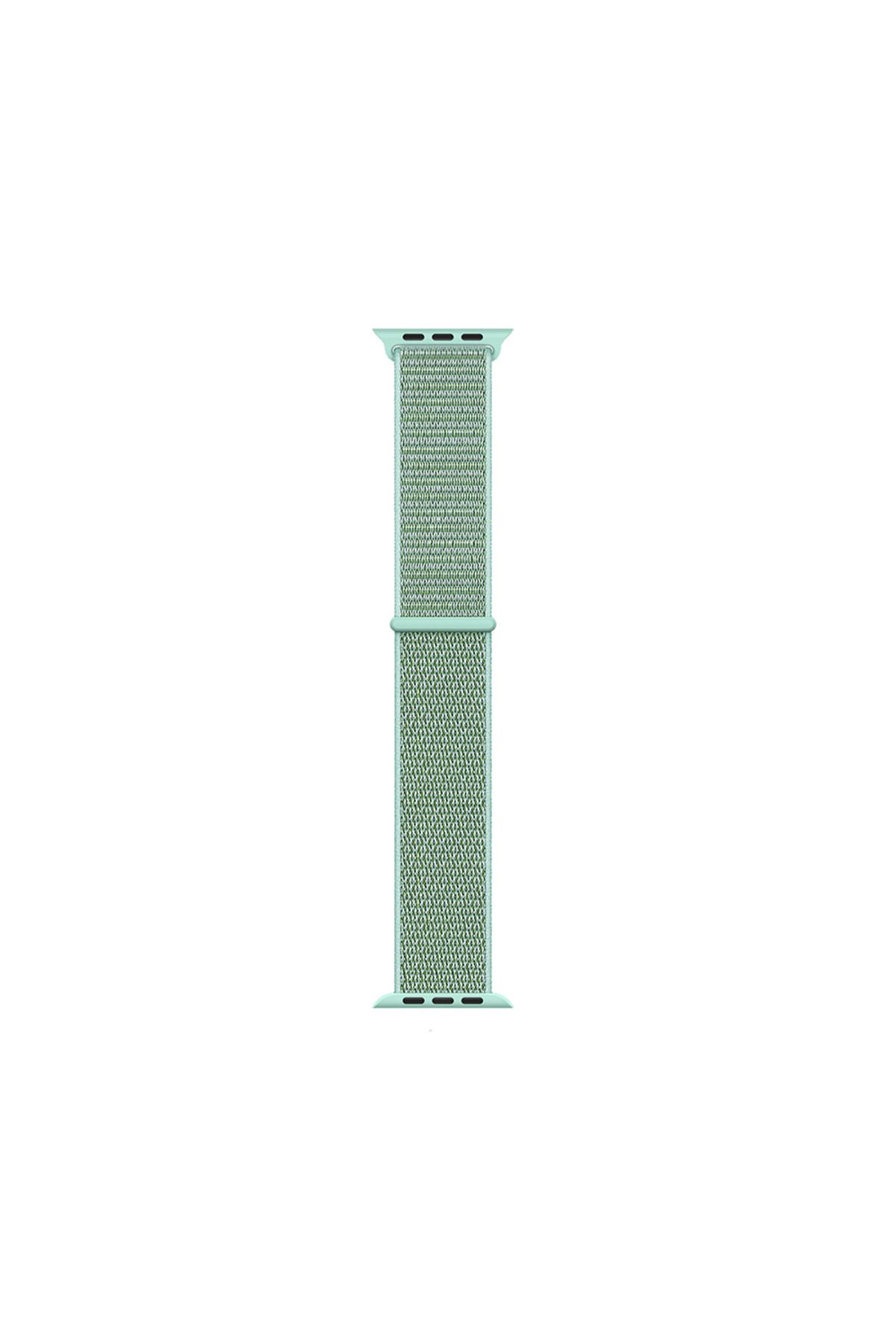 Kılıfist Watch 7 41mm Kordon Band-03 Serisi Hasır Strap Kayış-Marin Yeşil