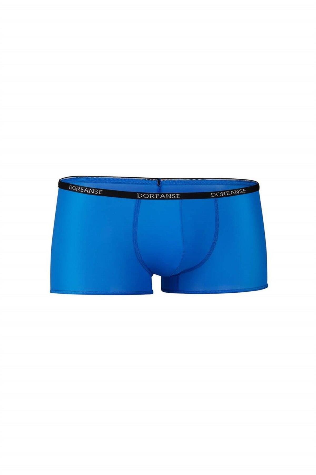 NazikEndam Dore anse Erkek Polyamid Mini Paça Boxer 1590 Sax
