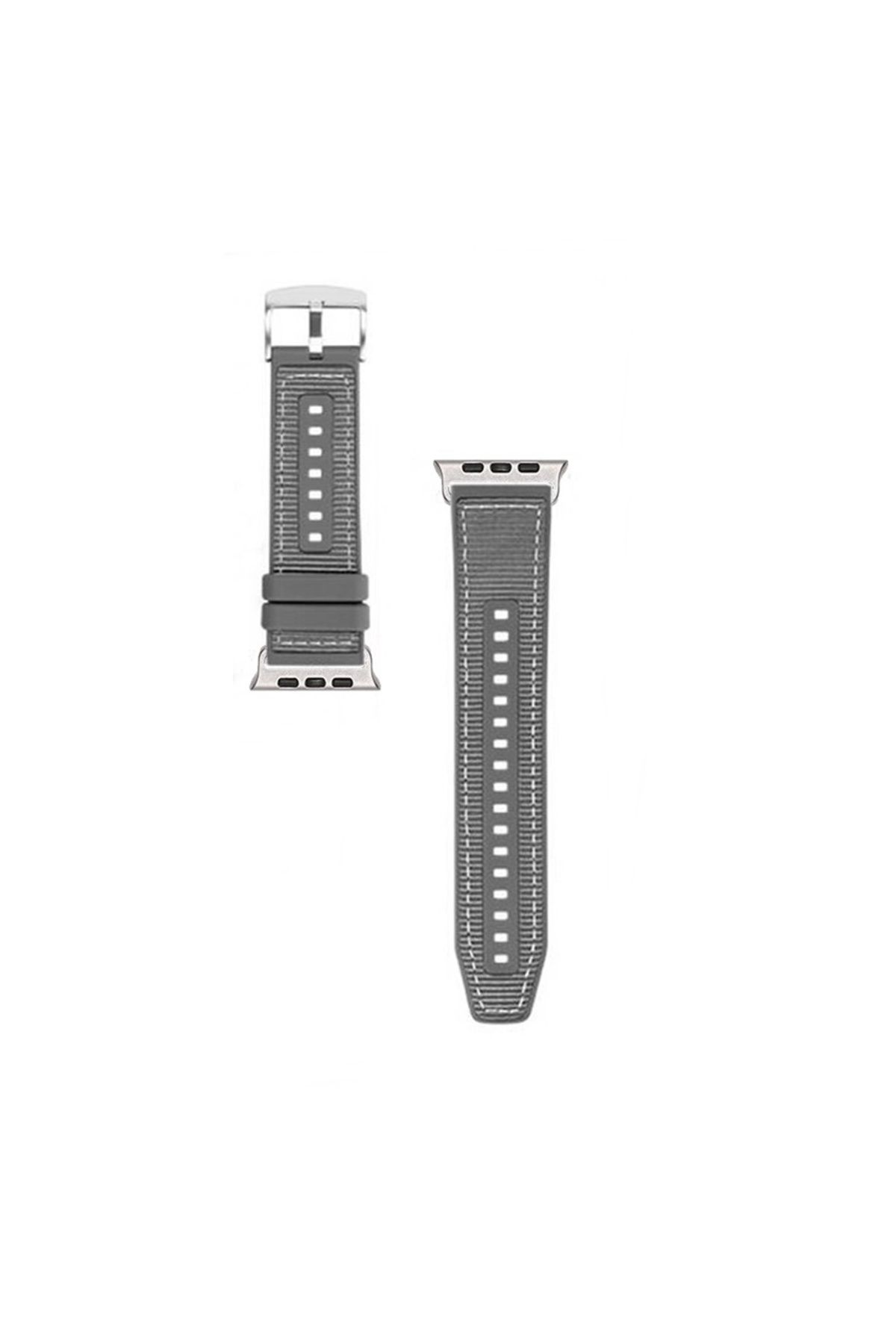 Adige Apple Watch 9 41mm Kordon Kayış Dikiş Desenli Silikon KRD102 LMS
