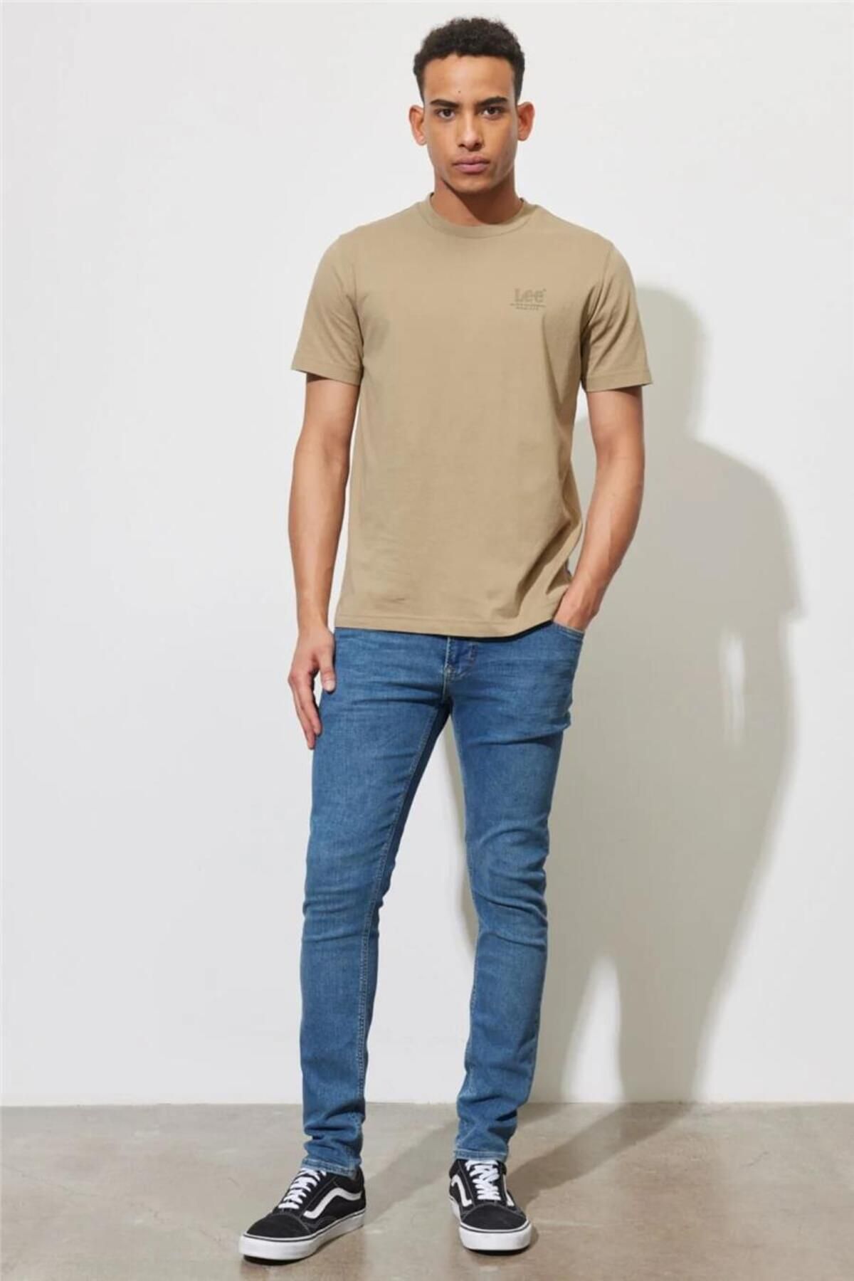 Lee Erkek Malone Skinny Slim Fit Esnek Mavi Kot Pantolon - L736017XT