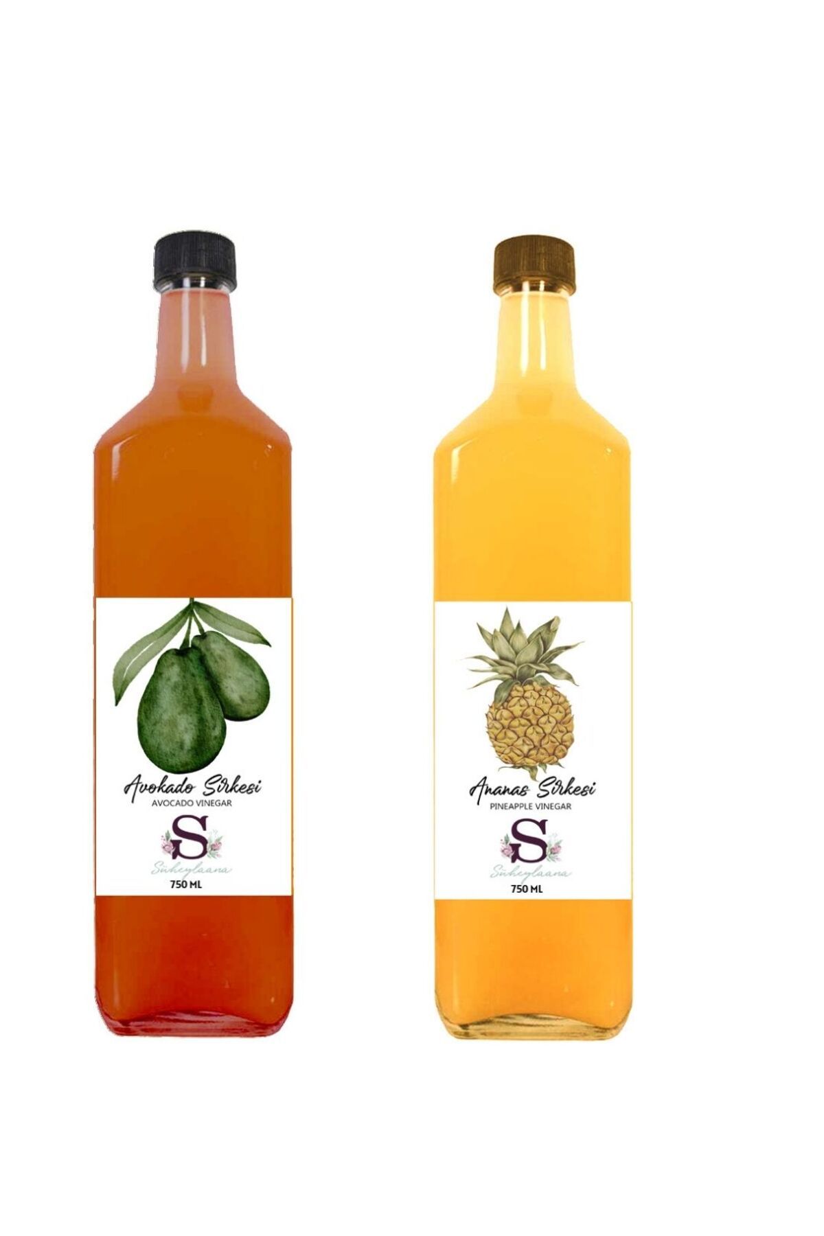 Süheylaana Doğal Avokado Sirkesi 750 Ml - Doğal Ananas Sirkesi 750 Ml