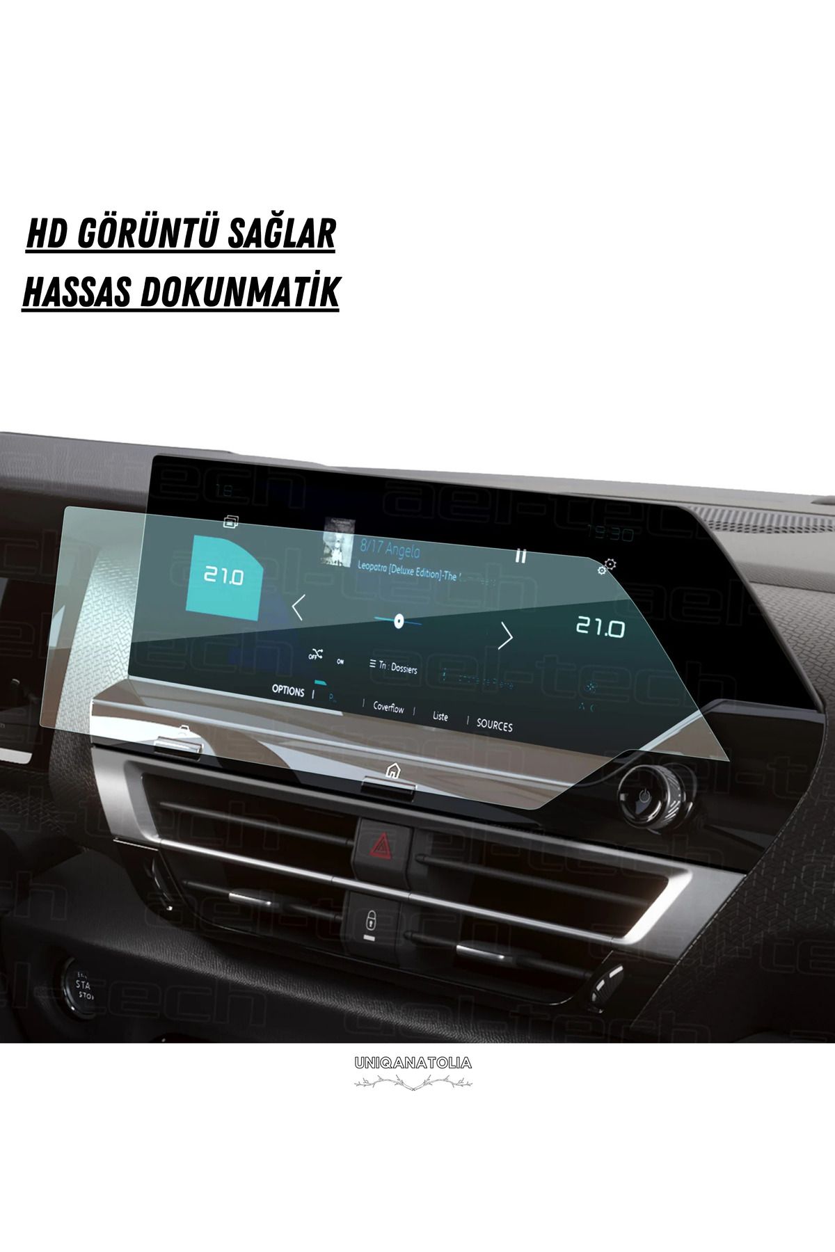 UniqAnatolia-Citroen C4 X-C4 X Max 2025 Navigation and Multimedia Compatible Nano Screen Protector 3