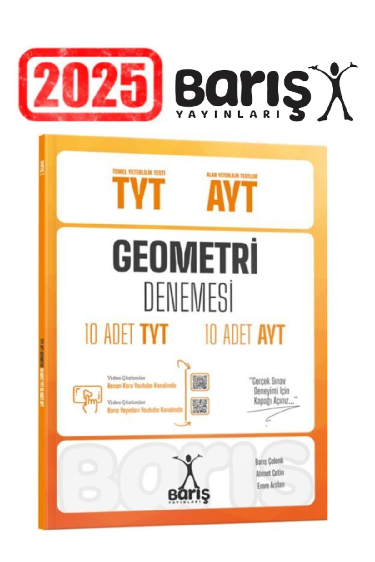 Üç Dört Beş Yayıncılık Barış Yayınları TYT AYT Geometri Denemesi 10 Adet TYT 10 Adet AYT Deneme