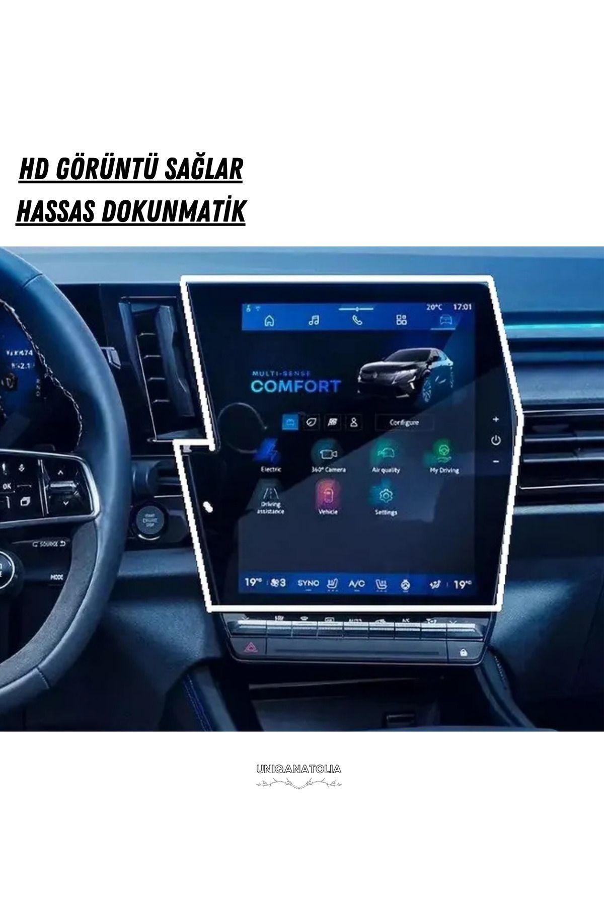 UniqAnatolia-Nano Screen Protector Compatible with Navigation and Multimedia for Renault Austral 2025 2