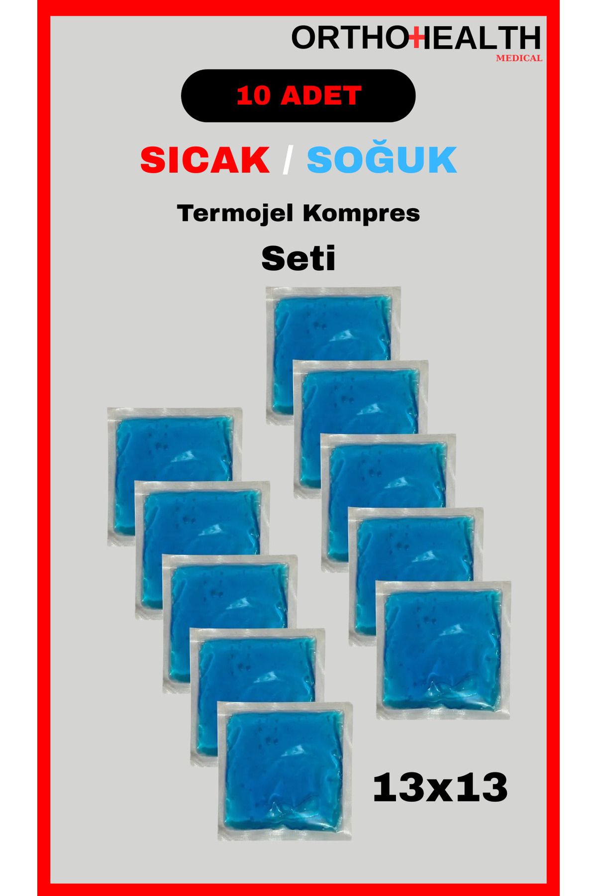 orthohealthmedical Termojel Sıcak Kompres Soğuk Kompres Jel Buz Paketi (10ADET 13X13CM))