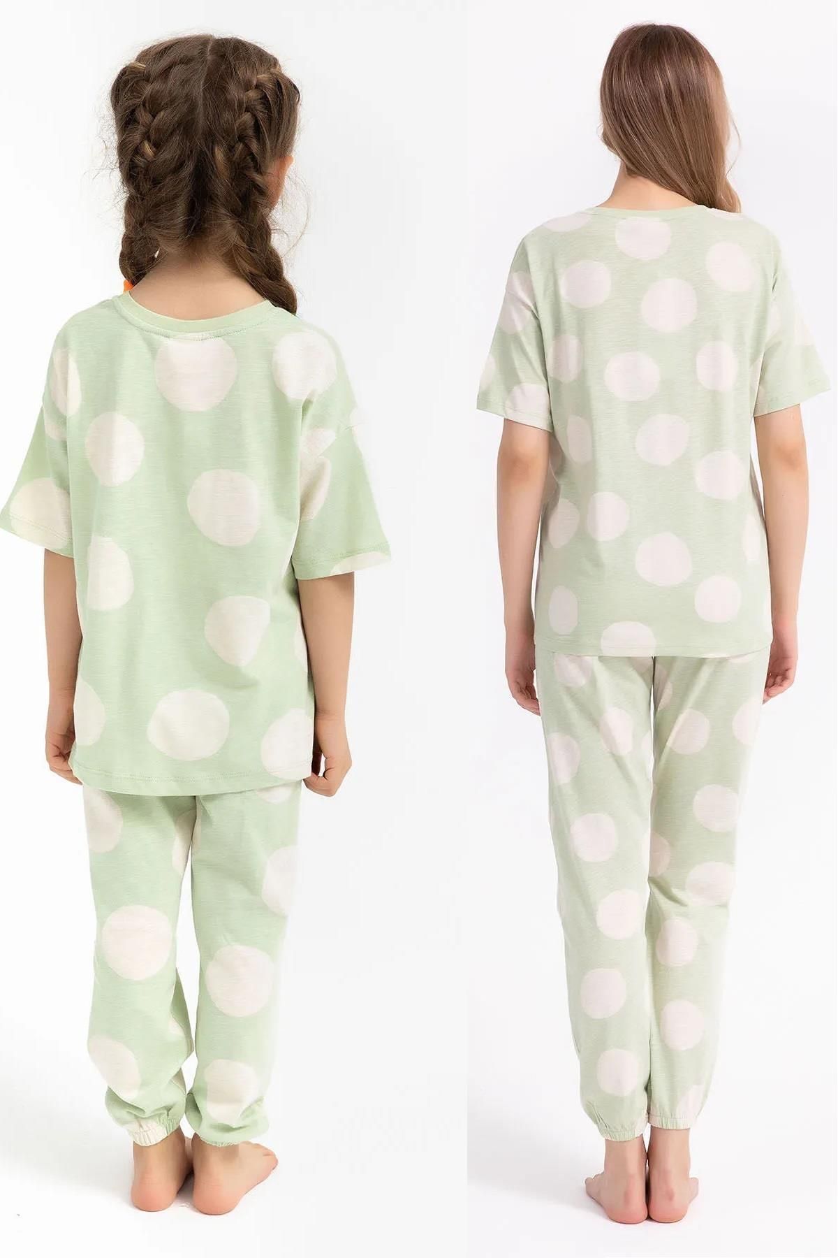 ROLY POLY-2790 Cat Patterned Pajama Set with Elastic Legs (Mother and Daughter Can Be Combined) 8