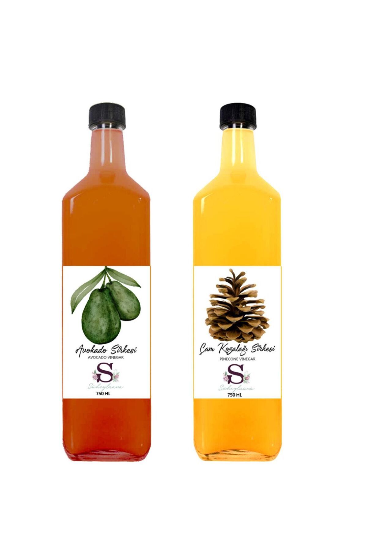 Süheylaana Doğal Avokado Sirkesi 750 Ml - Doğal Çam Kozalağı Sirkesi 750 Ml