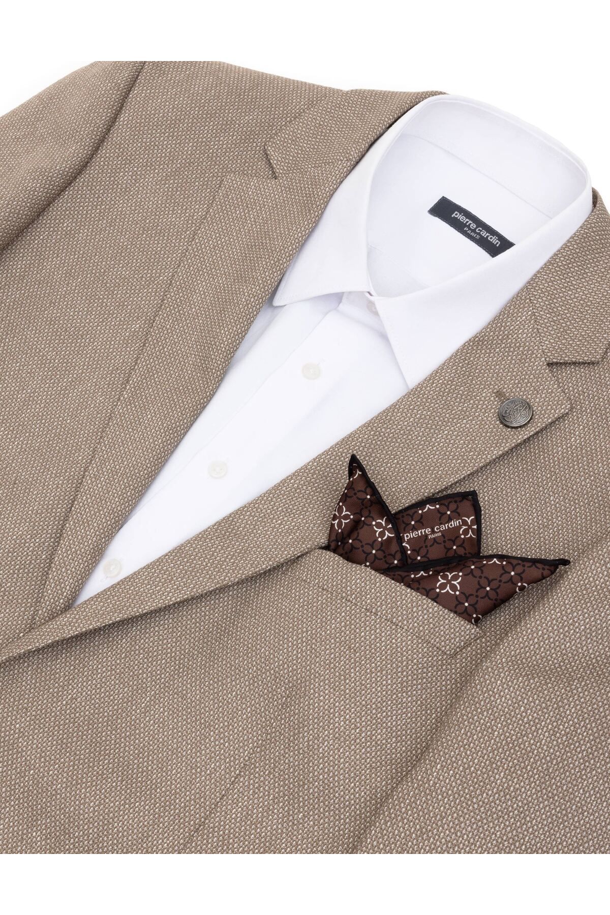 Pierre Cardin Kahverengi Desenli Mendil 50317578-400