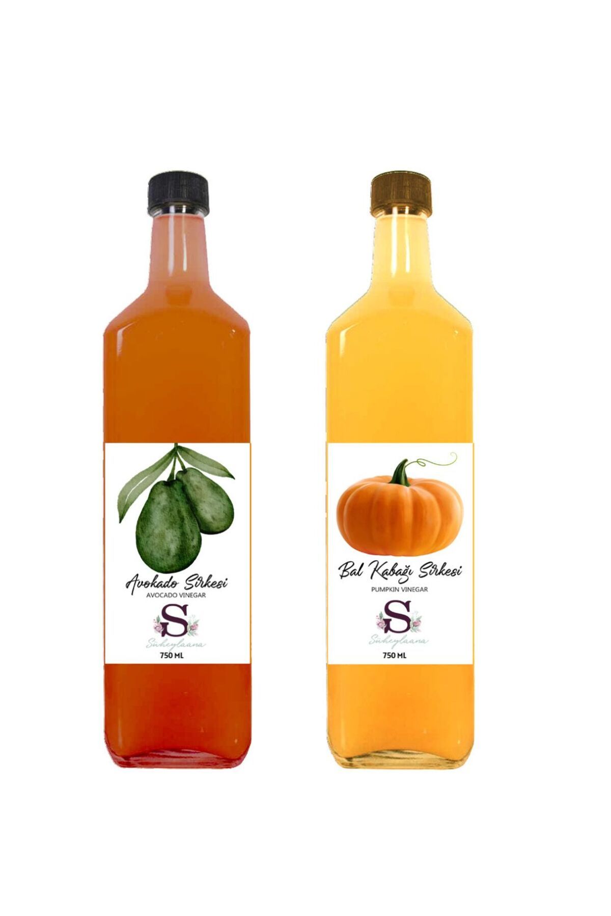 Süheylaana Doğal Avokado Sirkesi 750 Ml - Doğal Bal Kabağı Sirkesi 750 Ml