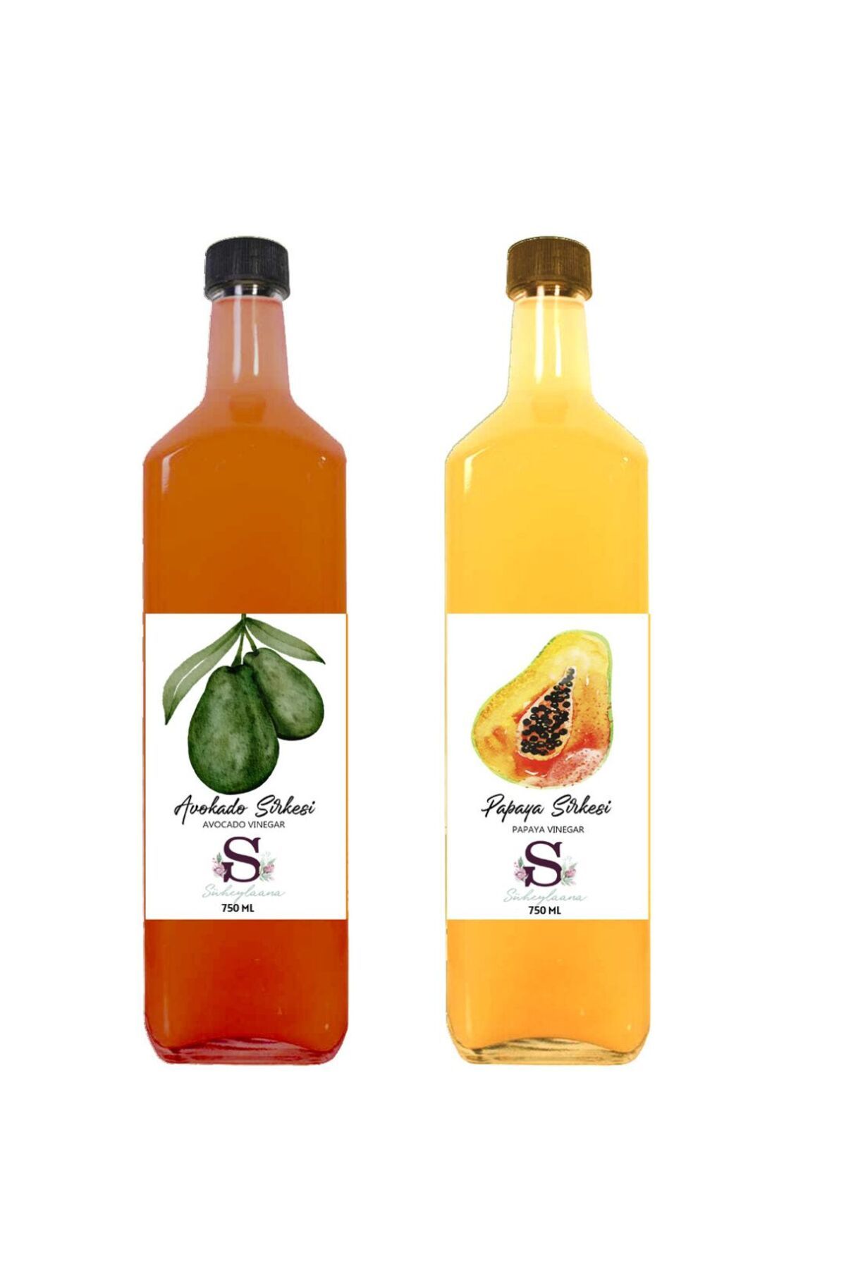 Süheylaana Doğal Avokado Sirkesi 750 Ml - Doğal Papaya Sirkesi 750 Ml