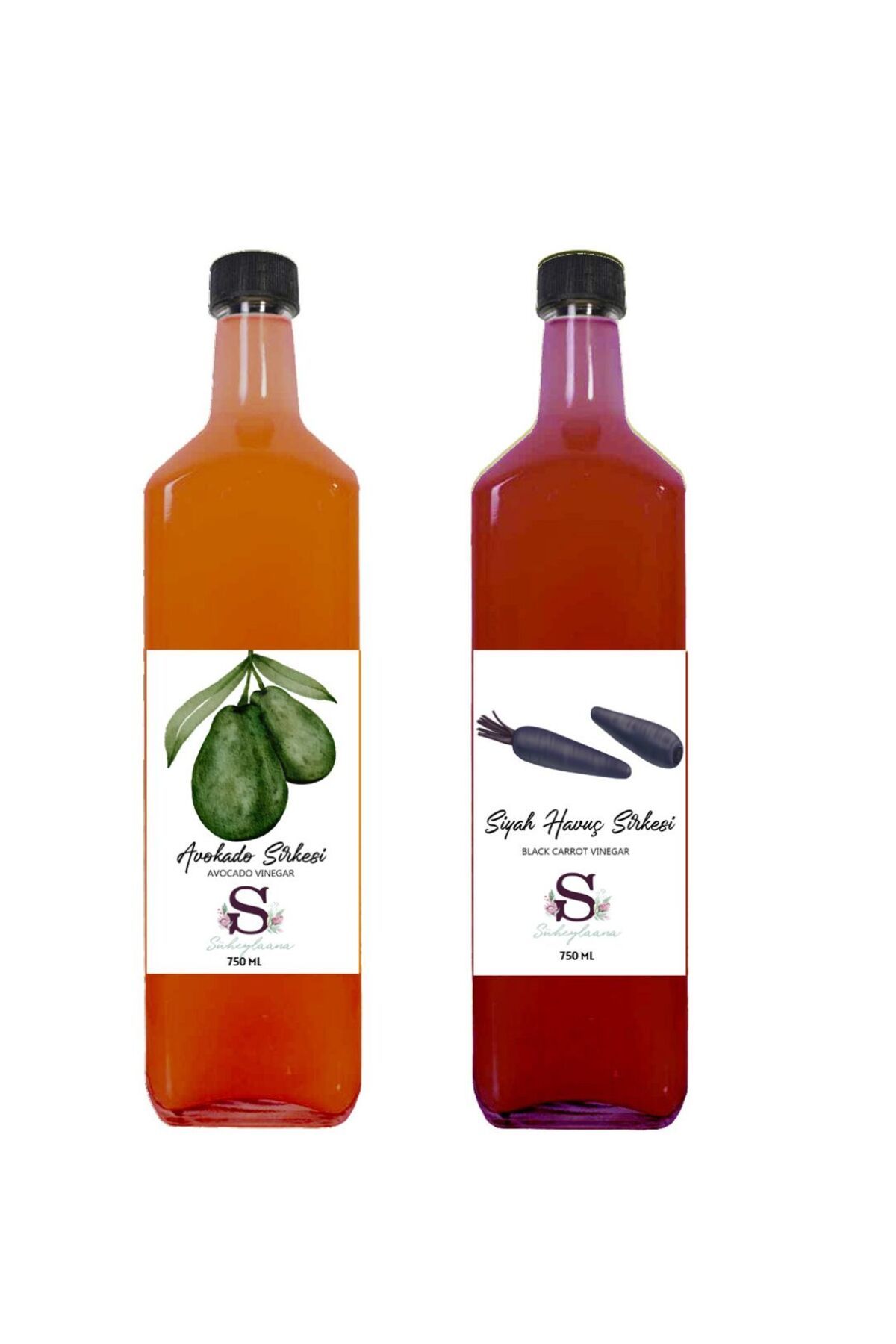 Süheylaana Doğal Avokado Sirkesi 750 Ml - Doğal Siyah Havuç Sirkesi 750 Ml