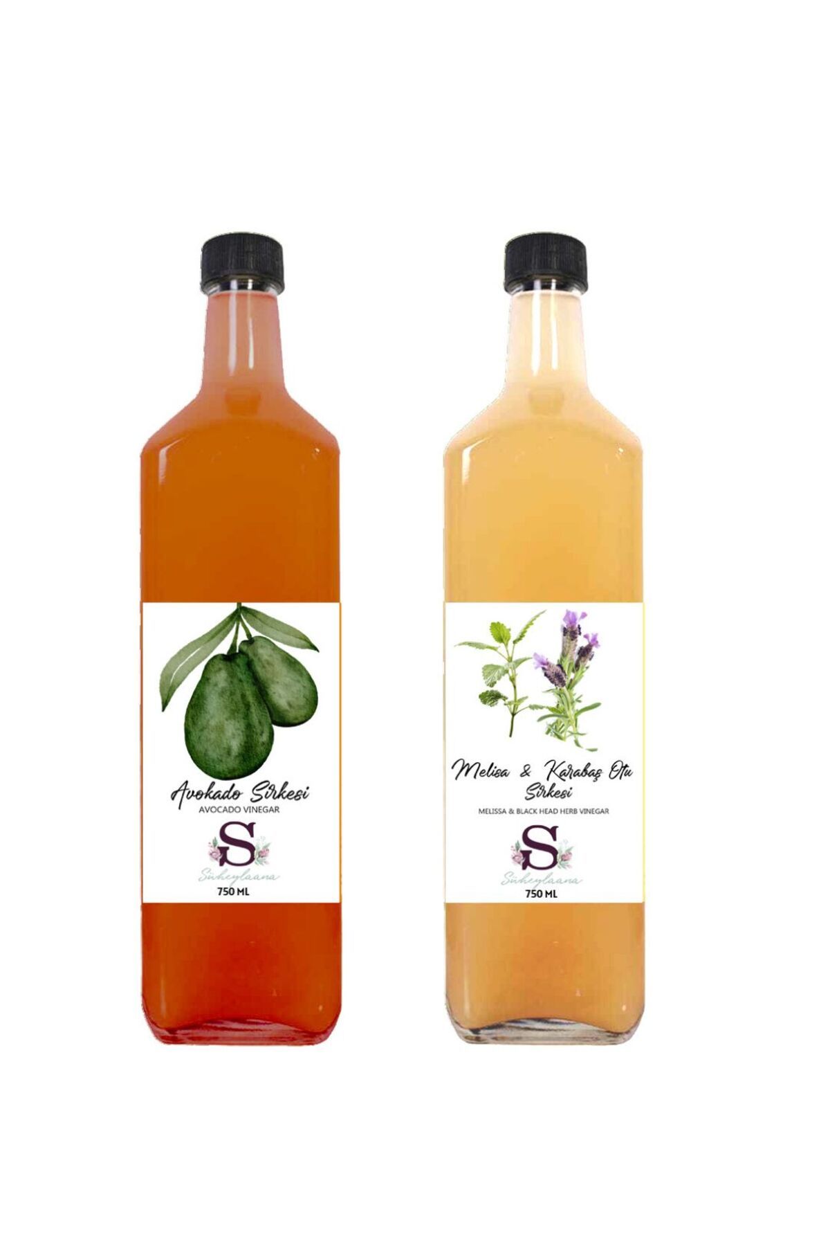 Süheylaana Doğal Avokado Sirkesi 750 Ml - Doğal Melisa Karabaş Otu Sirkesi 750 Ml