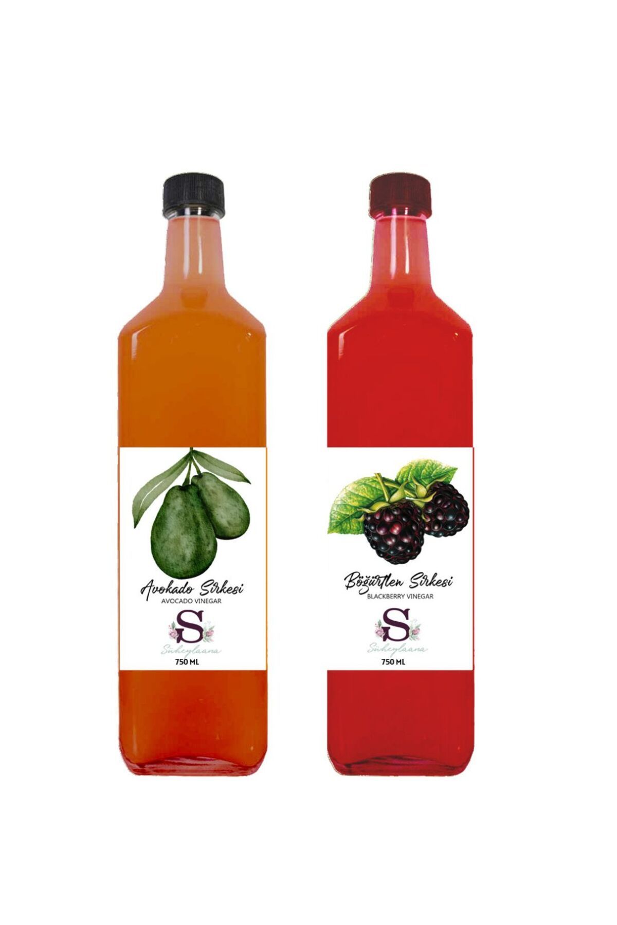 Süheylaana Doğal Avokado Sirkesi 750 Ml - Doğal Böğürtlen Sirkesi 750 Ml