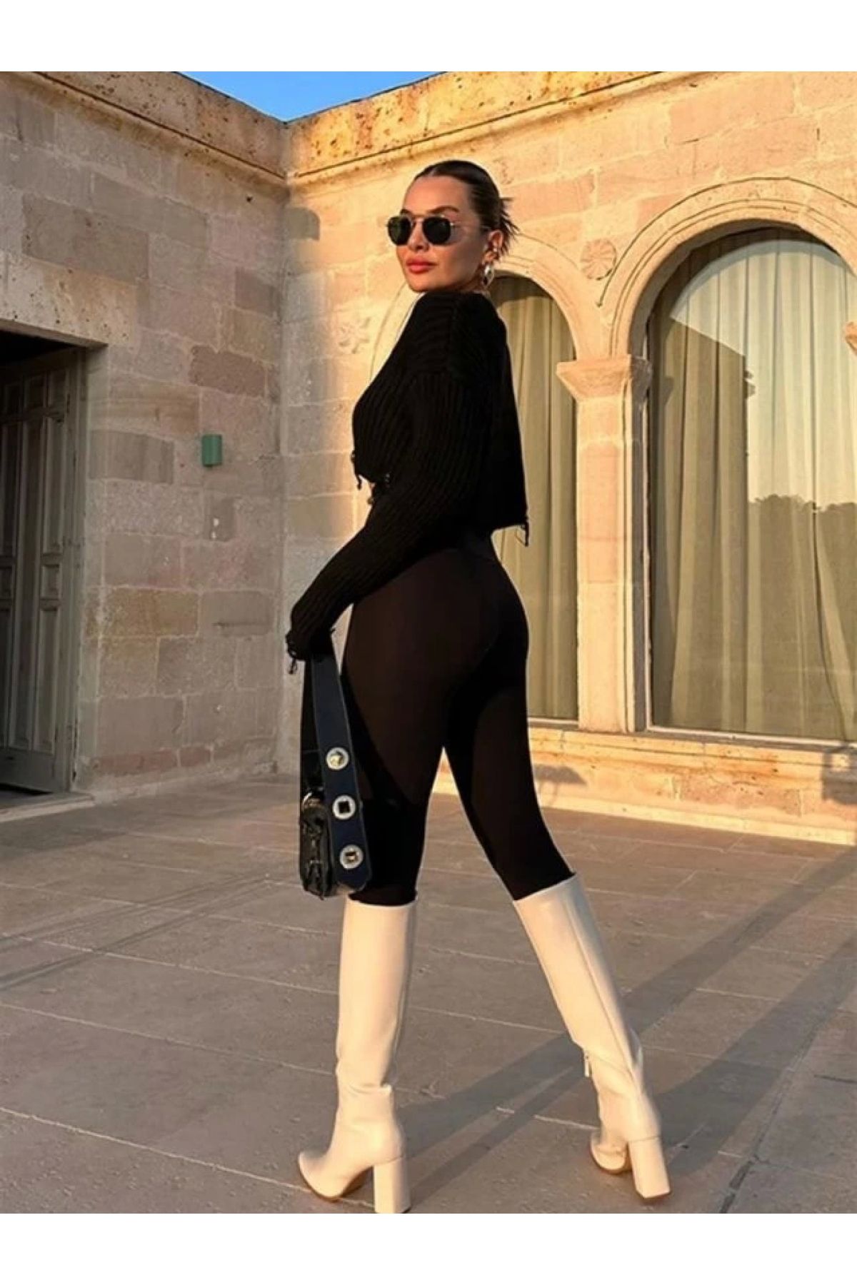 POLEXP Yüksek Bel Şardonlu Toparlayıcı Kadın Taytı