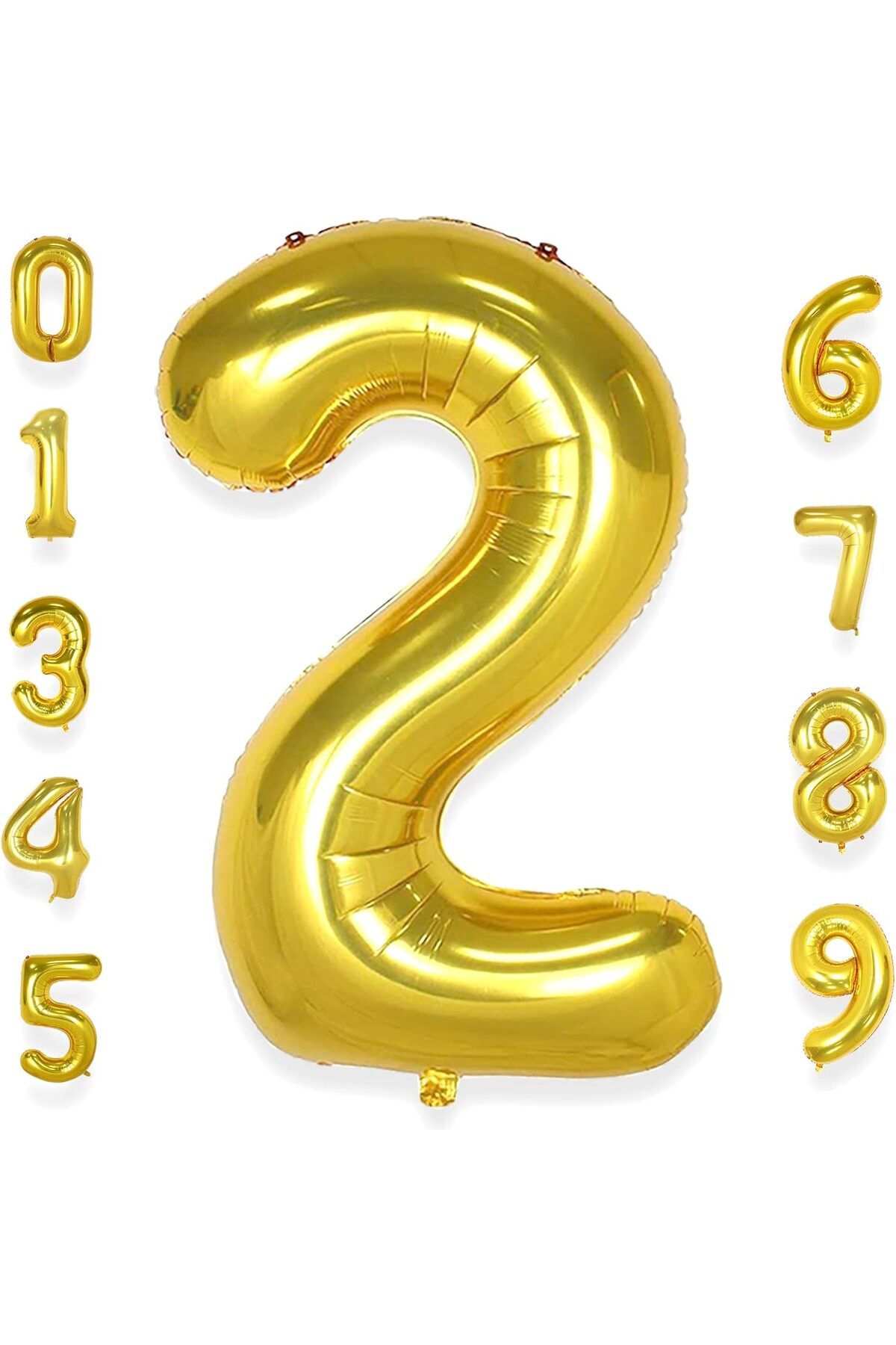 UVERTE 2 Yaş Gold Altın Renkli Folyo Balon 34 inç 80 cm