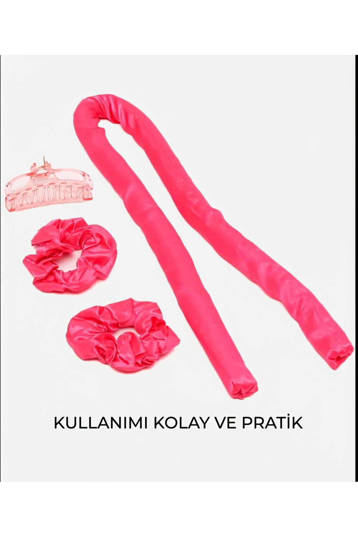Vi Caro Isısız Saç Şekillendirme Seti Saten Saç Sosisi Saç Bigudisi Set Saç Şekillendirici Karışık Renklerde