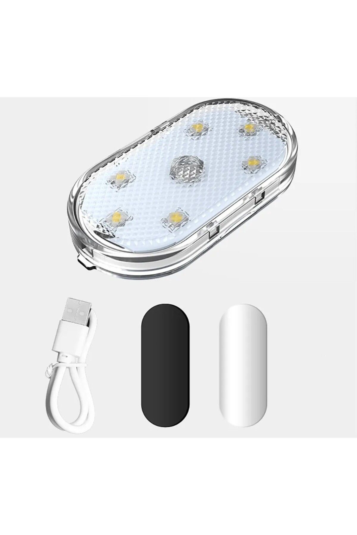 Mbois Dokunmatik Mini 6 Led Lamba Usb Şarj Edilebilir Işık Dolap içi Koridor Mutfak