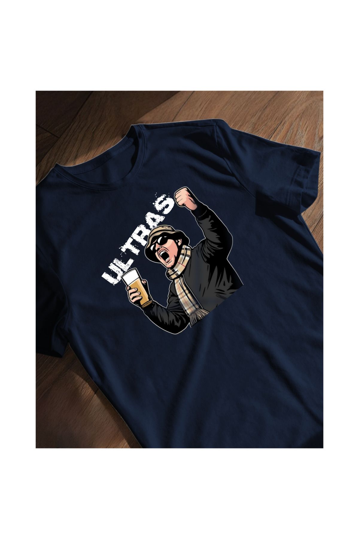 SARI ULTRAS HOLIGAN TEMALI TSHIRT %100 PAMUK