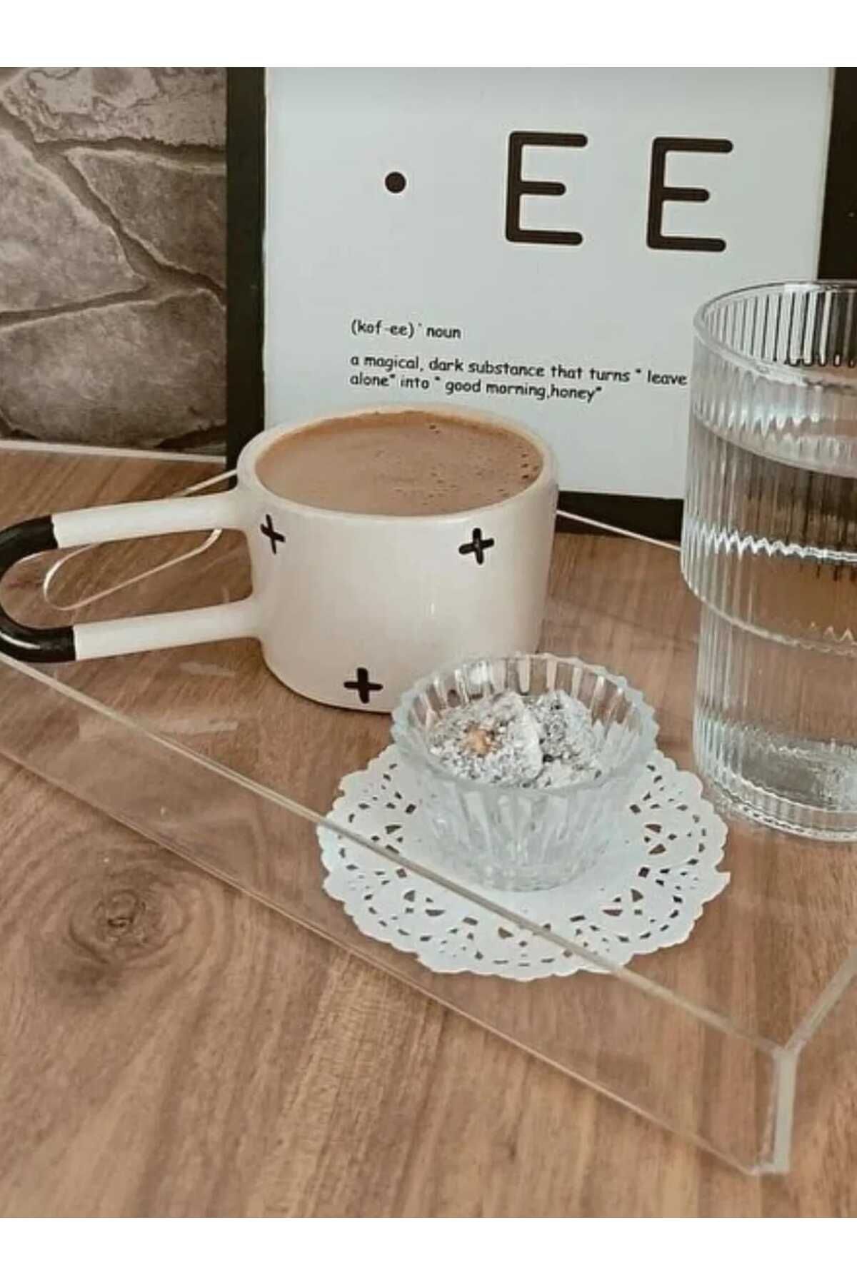 lawrenceshop 200 Adet Servis Desenli Dantel Beyaz Kahve Altlığı 8,5 Cm Kağıt Malzemesi