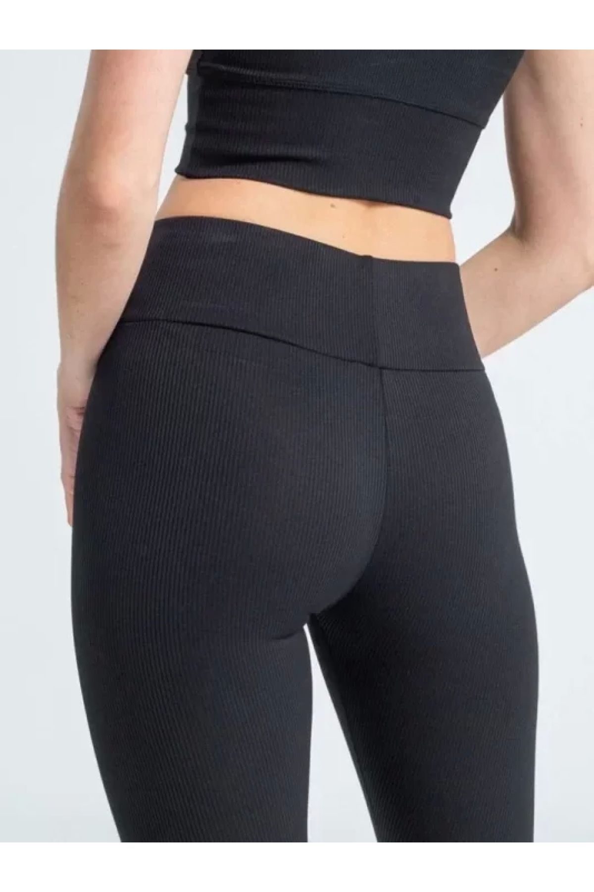 POLEXP Slim Fit Yüksek Bel Tayt - Siyah