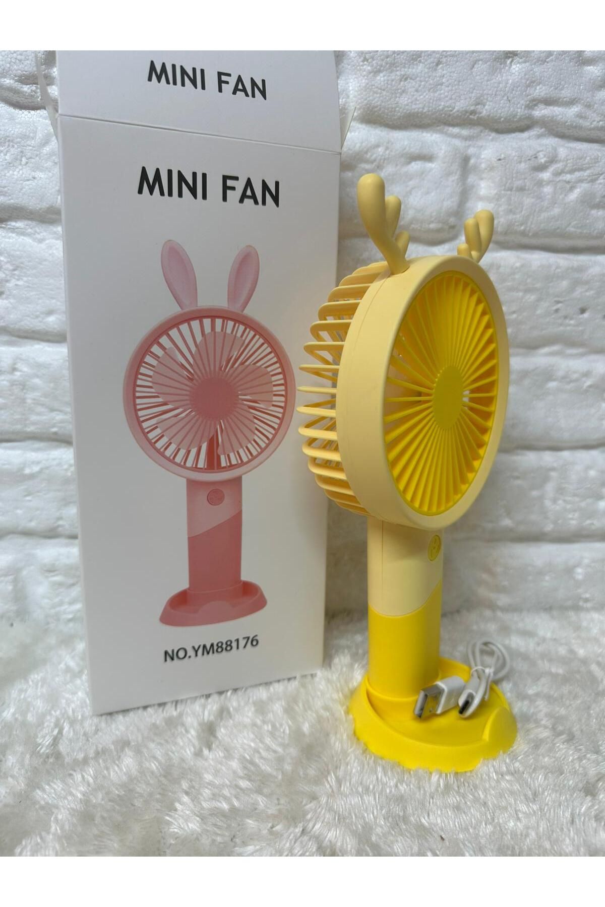 BEREKET PAZAR Kutulu Şarjlı 3 Kademeli Minik Fan 20 cm