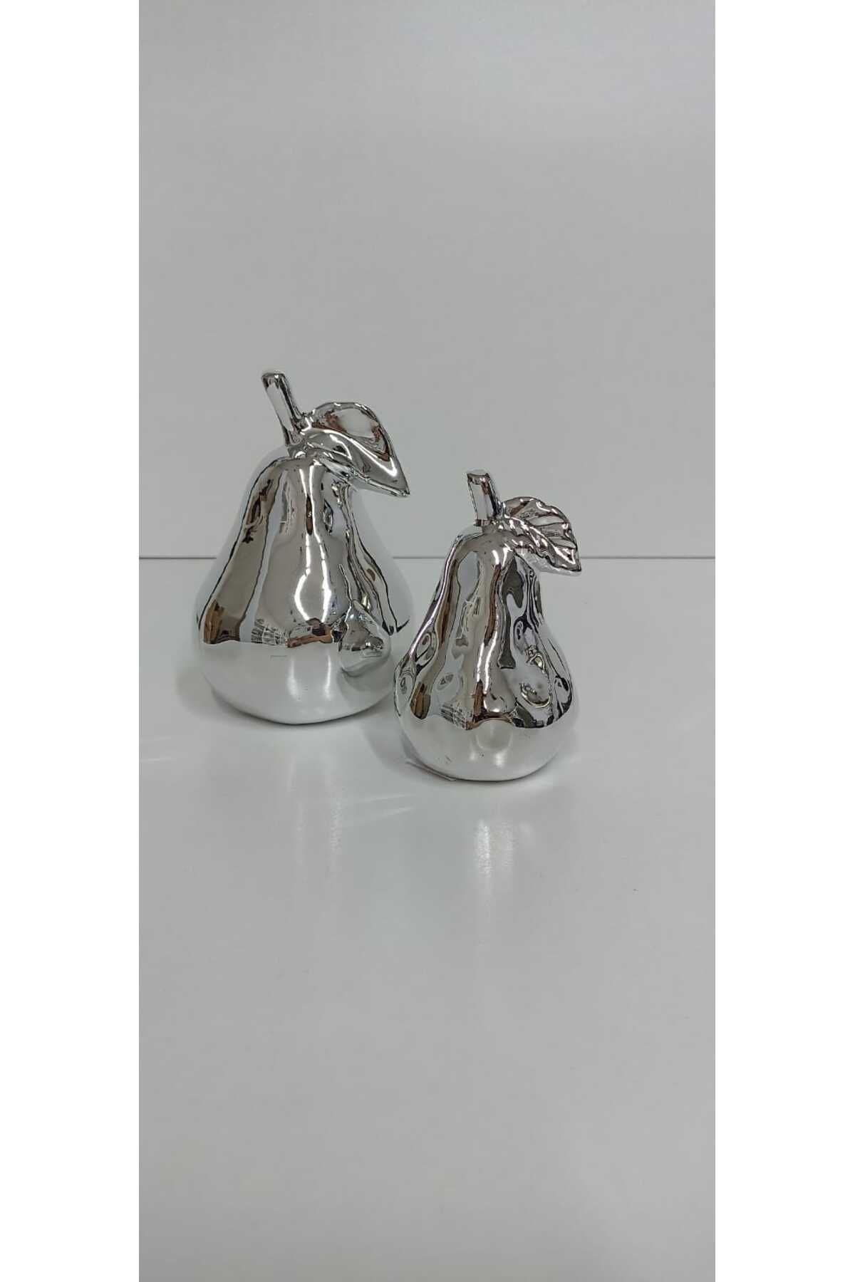 Yonca Hediyelik DEKORATİF ARMUT BİBLO GÜMÜŞ VE GOLD RENK SEÇENEKLERİ ( BÜYÜK ARMUT 14 CM BOY,8 CM EN)