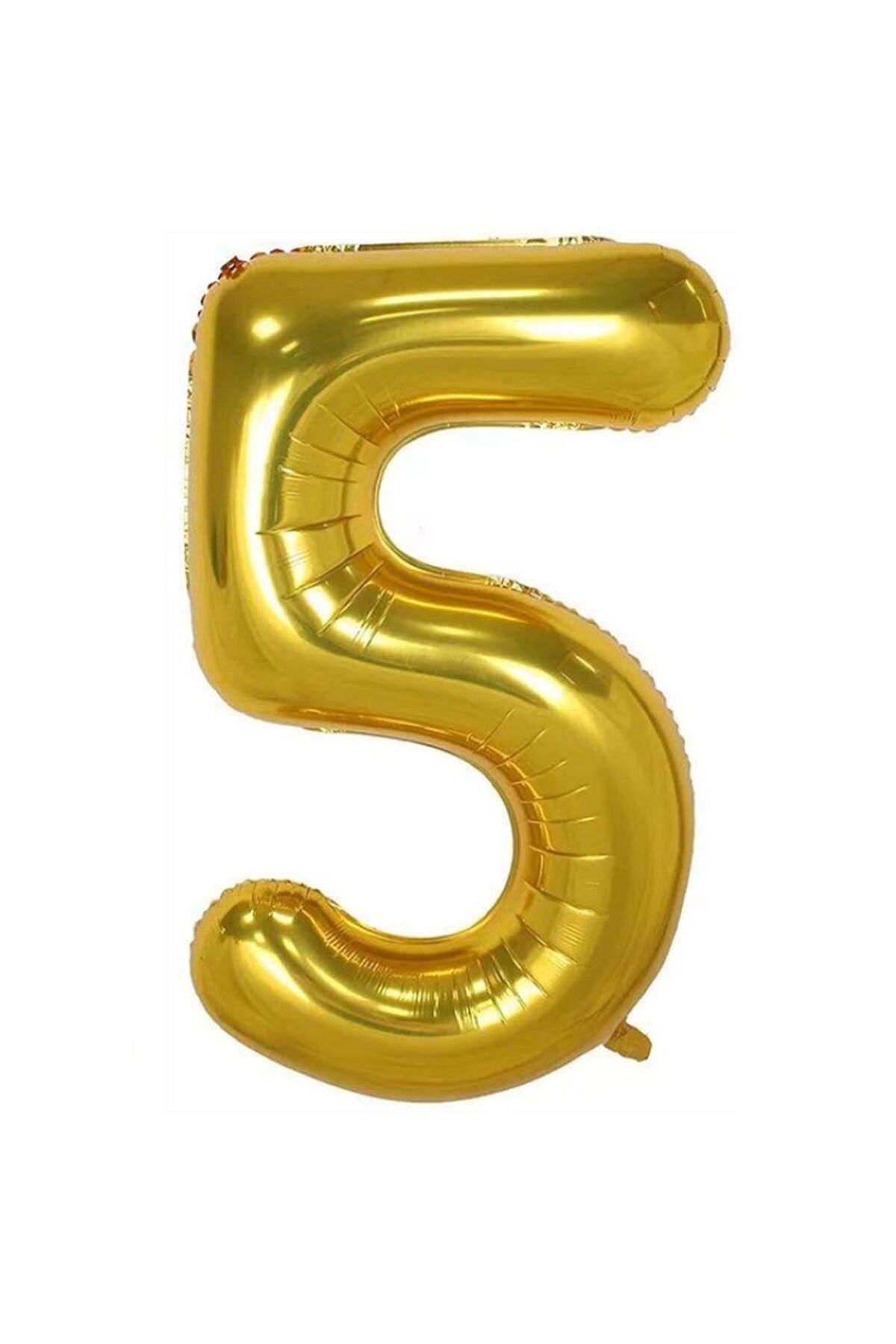 UVERTE 5 Yaş Gold Altın Renk Folyo Balon 34 İnç 80 CM Doğum Günü Partisi İçin