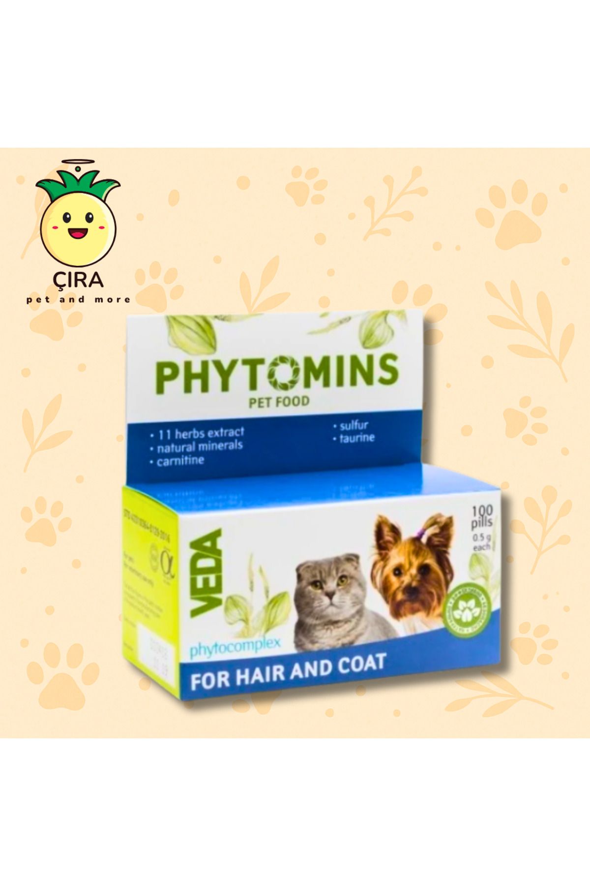 Vedavet Phytomins For Haır And Coat -Tüy Dökülmesine Karşı Takviye