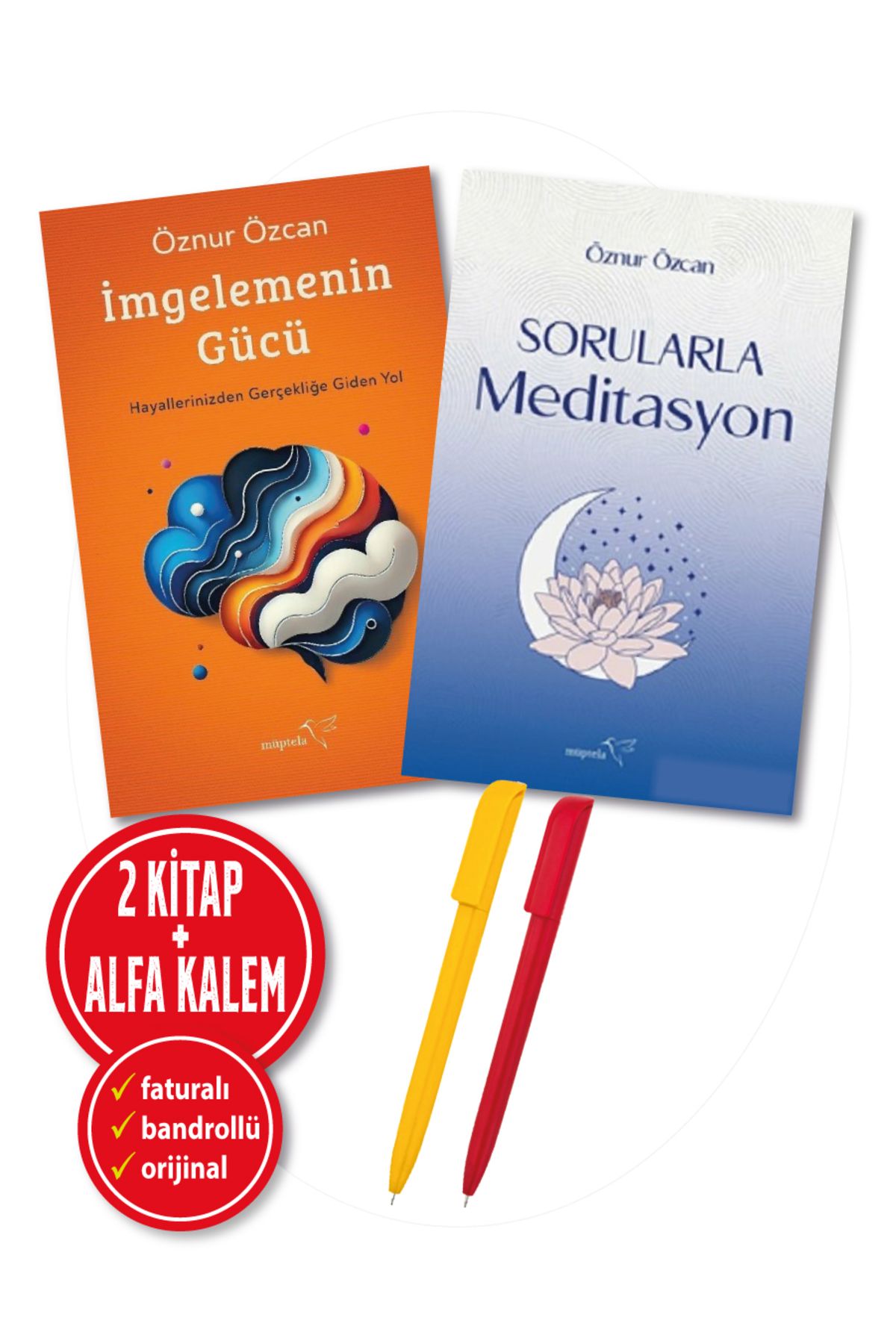 Müptela Yayınları Alfa Kalem+ Öznur Özcan 2 Kitap(İmgelemenin Gücü+Sorularla Meditasyon) Kişisel Gelişim YENİ Müptela